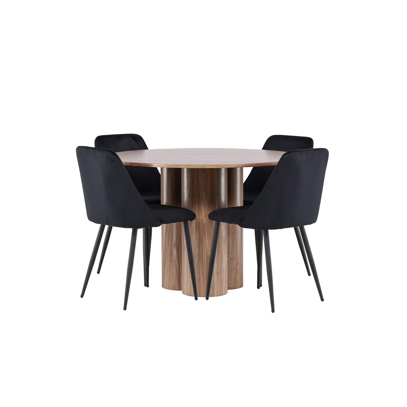 Spisegruppe Venture Home Olivia Ø110 med 4 stk Night Stoler