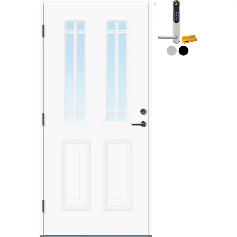Ytterdør Bygg1 Mandal Thermoisolert med Yale Doorman Classic Home