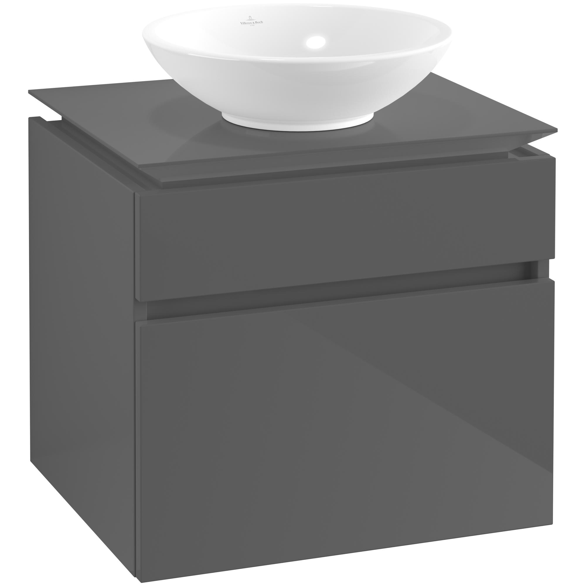 Tvättställsskåp Villeroy & Boch Legato 600 med 2 Lådor för Ytmonterat Tvättställ | badrum - badrumsmobler - tvattstallsskap-och-kommod | KakelKungen