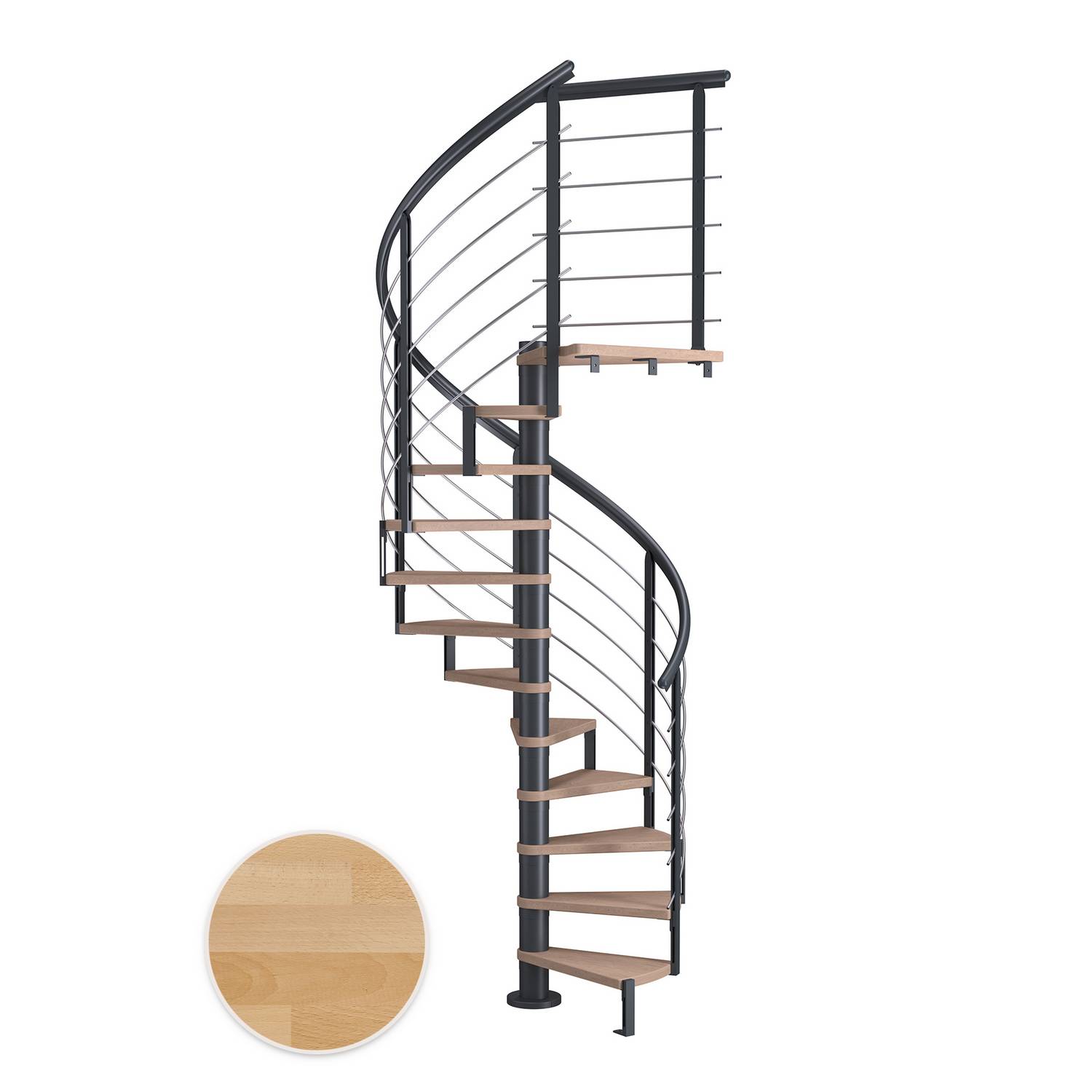 Spiraltrapp Dolle Montréal Bøk Oljet Design