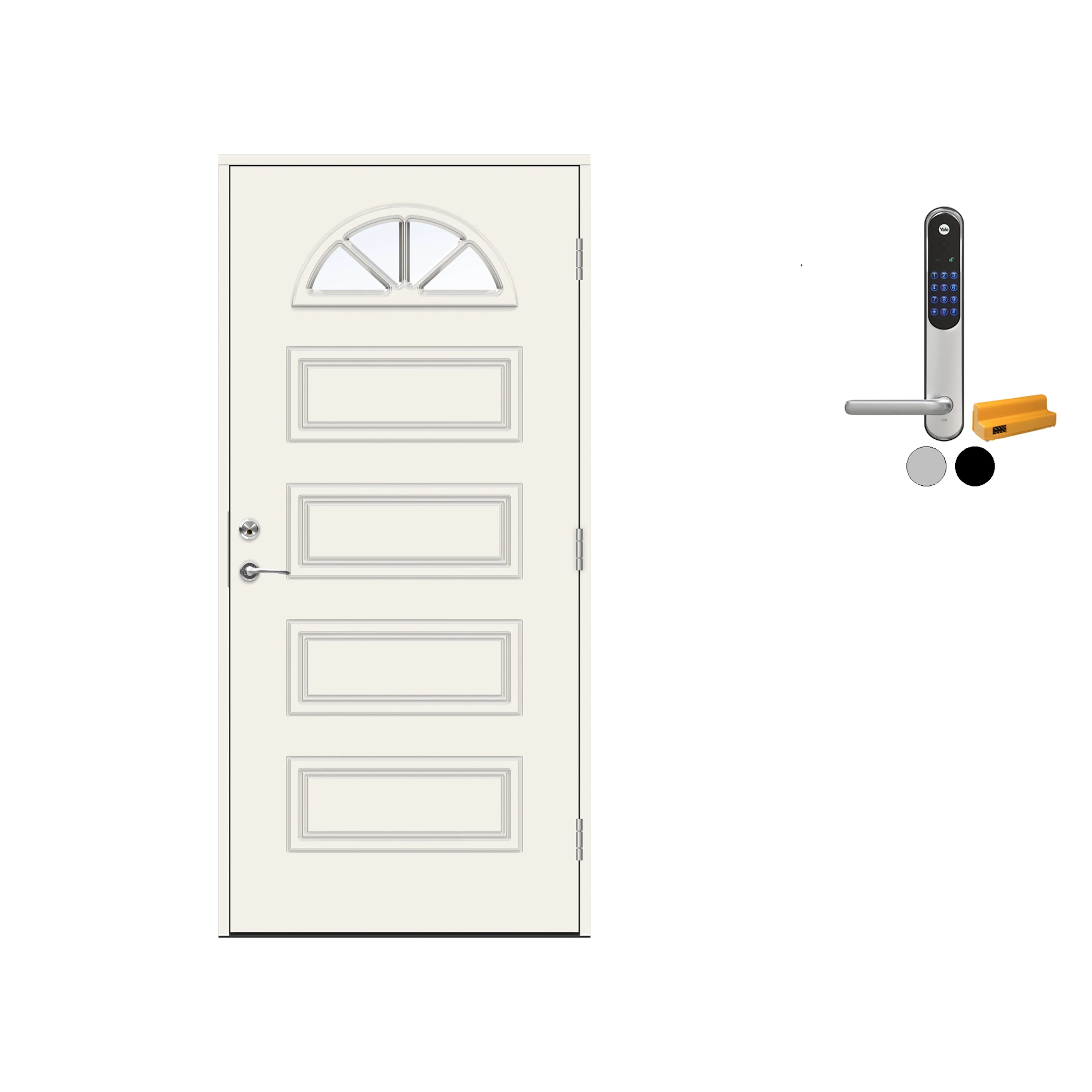 Ytterdør Swedoor Advance-Line Classic Händel med Yale Doorman Classic Home