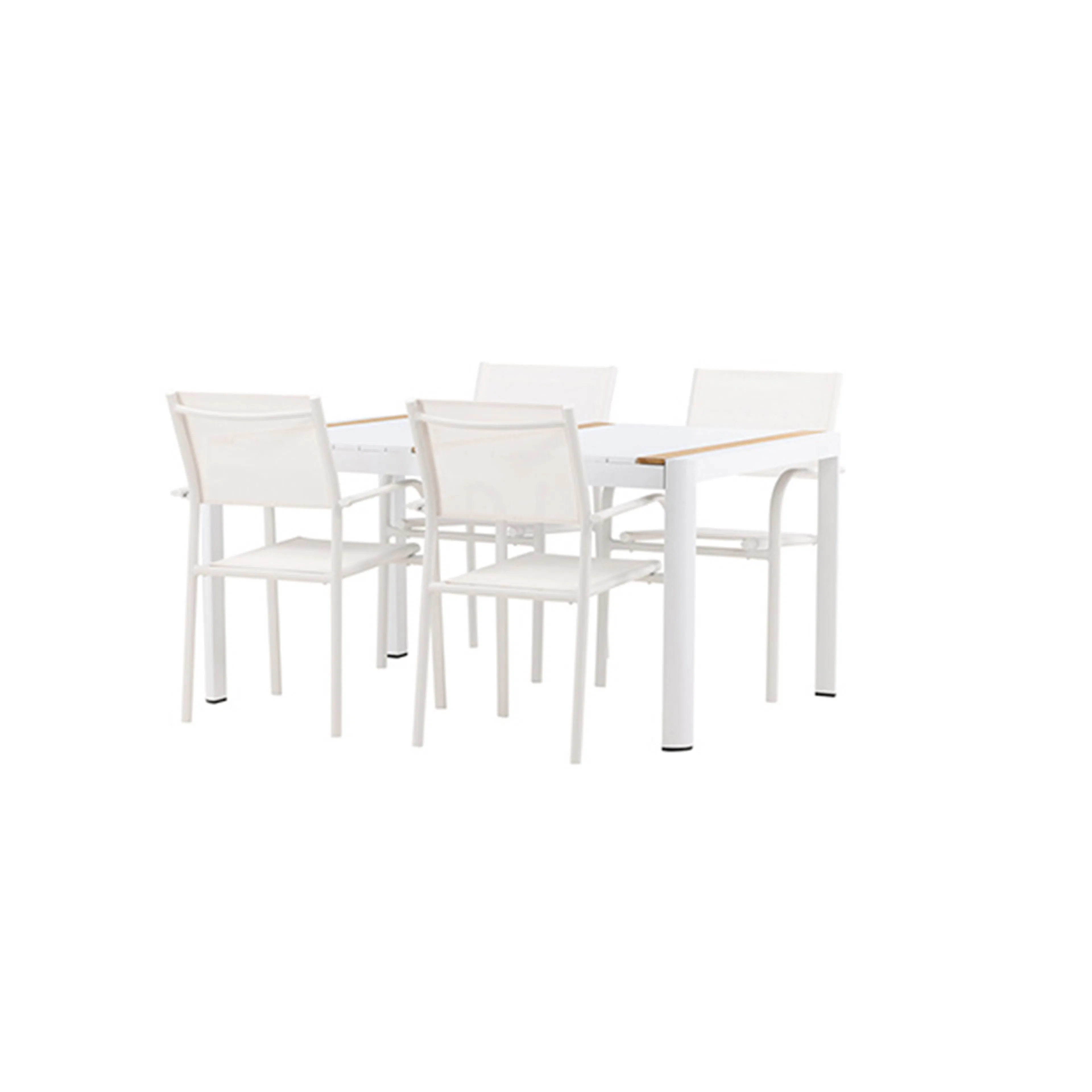 Spisegruppe Venture Home Togo med 4 Santorini Stoler