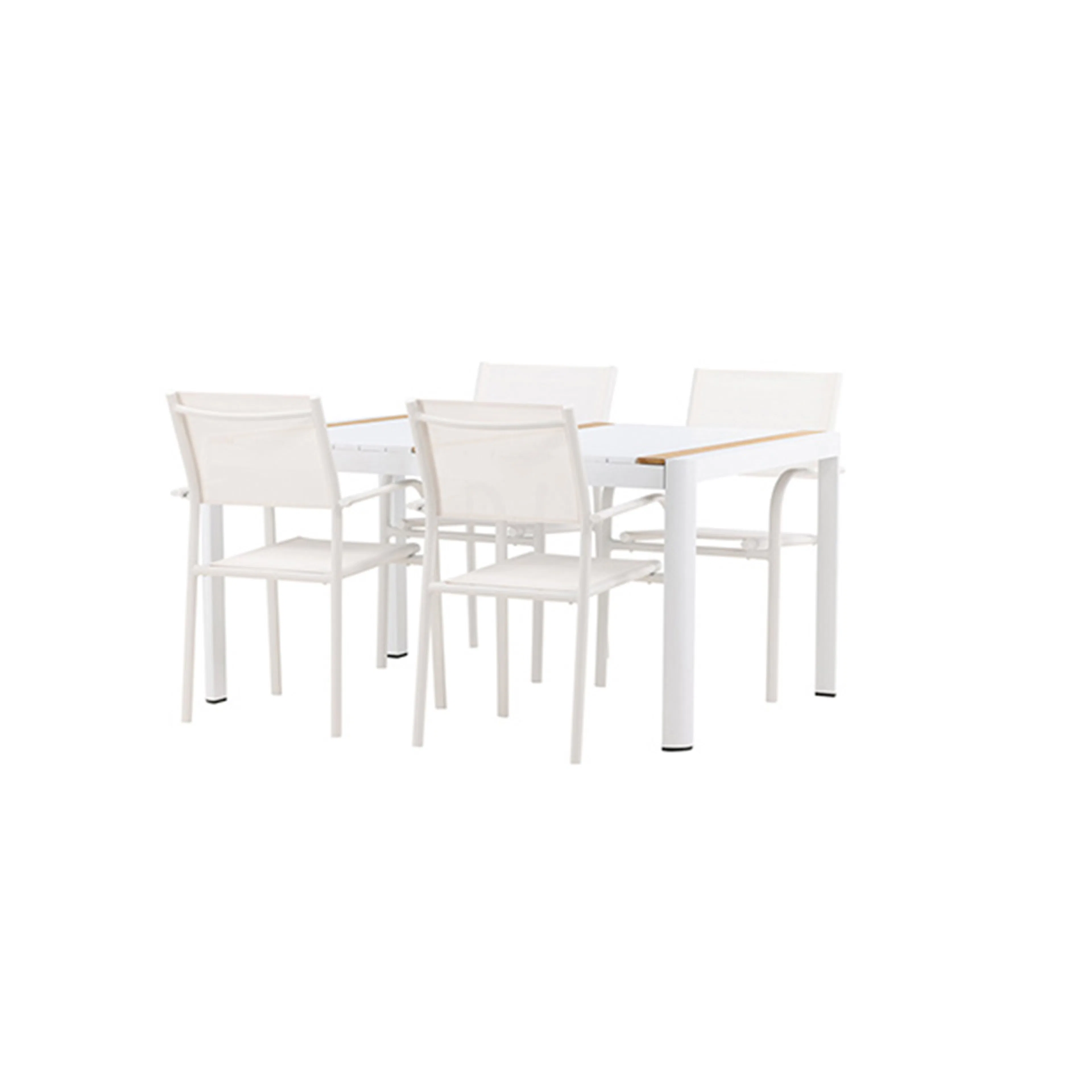 Spisegruppe Venture Home Togo med 4 Santorini Stoler