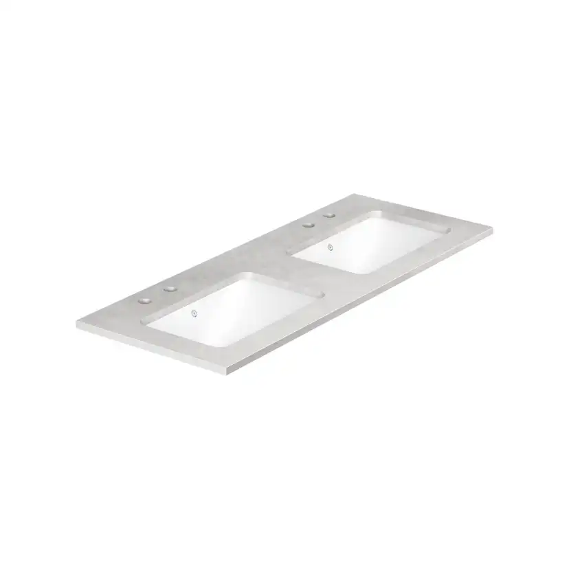 Benkeplate Gustavsberg Ducentic 120 cm i Naturstein med Underlimt Servant