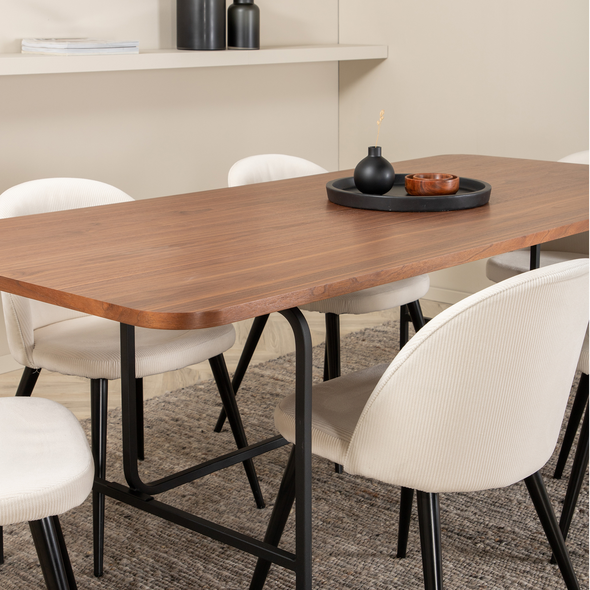 Spisegruppe Venture Home Chicago med 6 Valentina Stoler