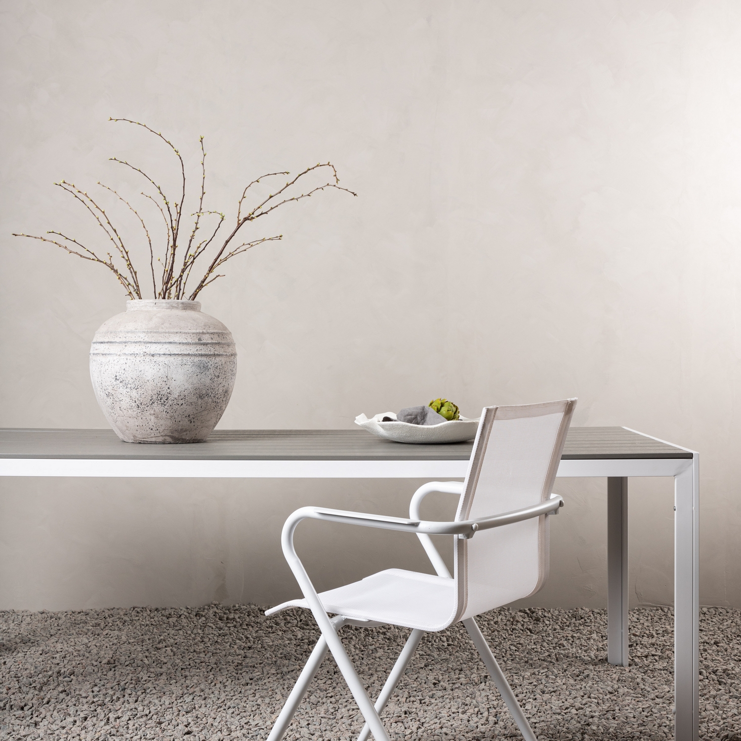 Break Table 205*90 - White/Grey Hvit/Grå