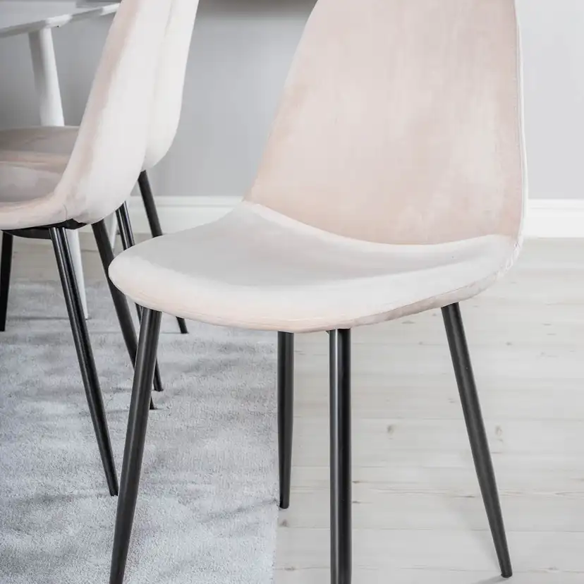 Spisegruppe Venture Home Pobbie med 6 Stoler Fløyel