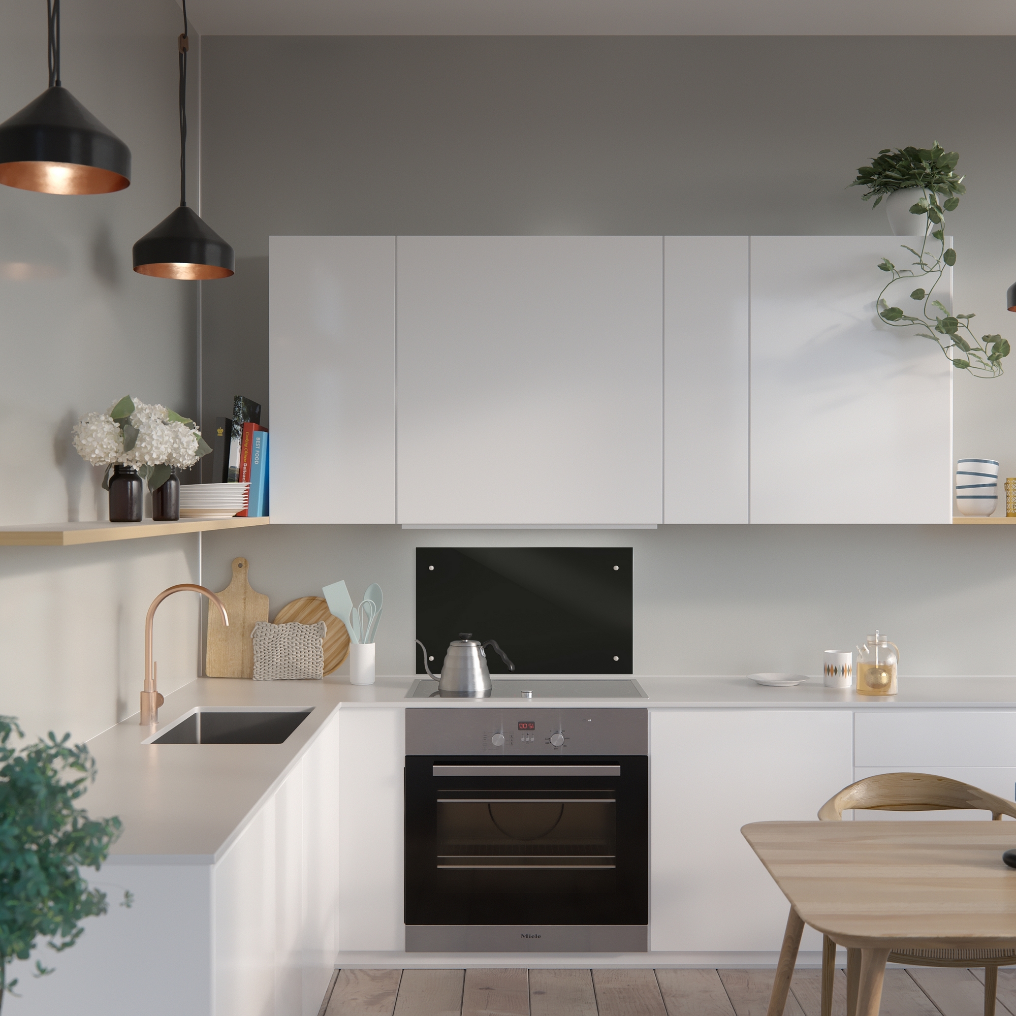 Glassplate Fibo Herdet Svart Glass