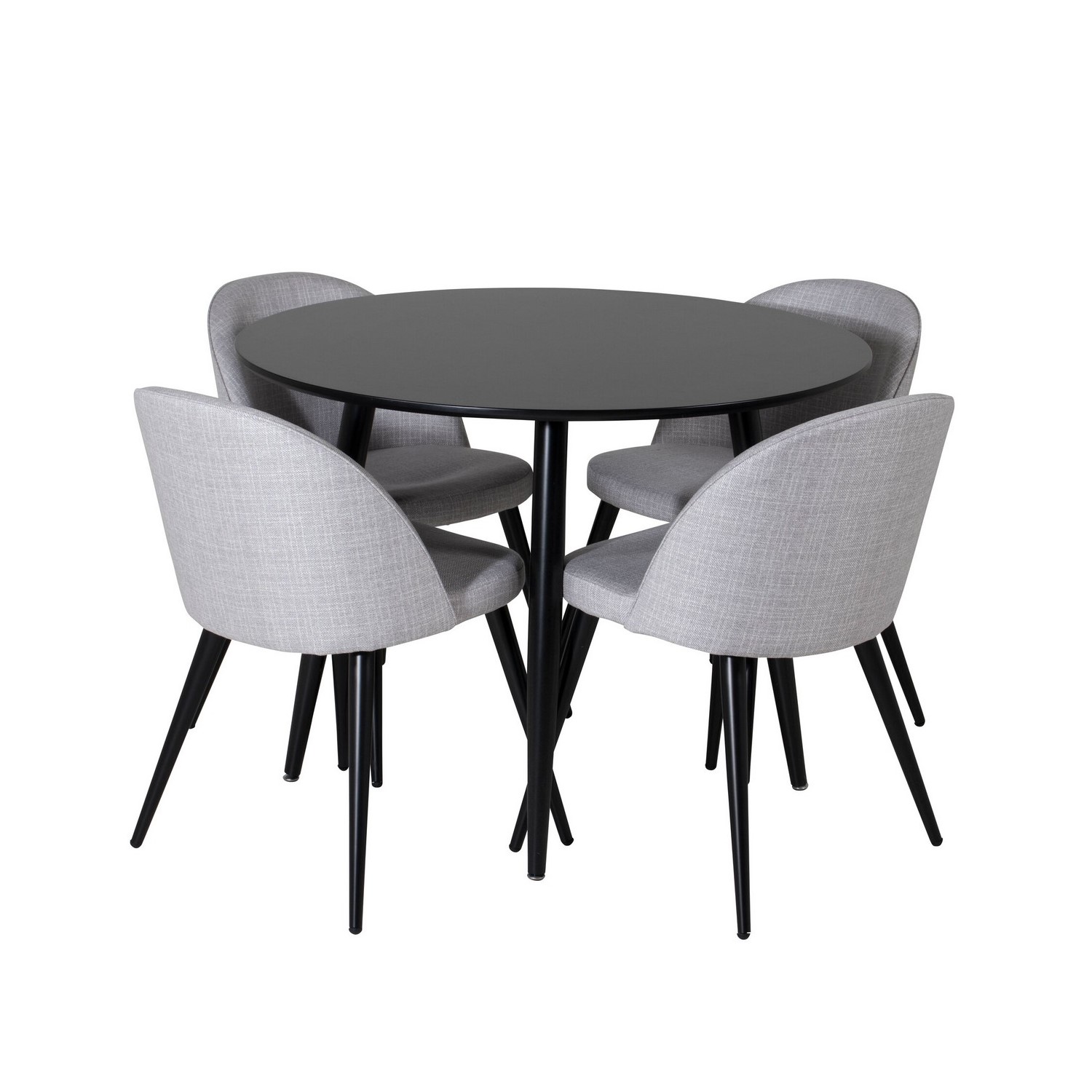 Spisegruppe Venture Home Plaza med 4stk Velvet Stoler