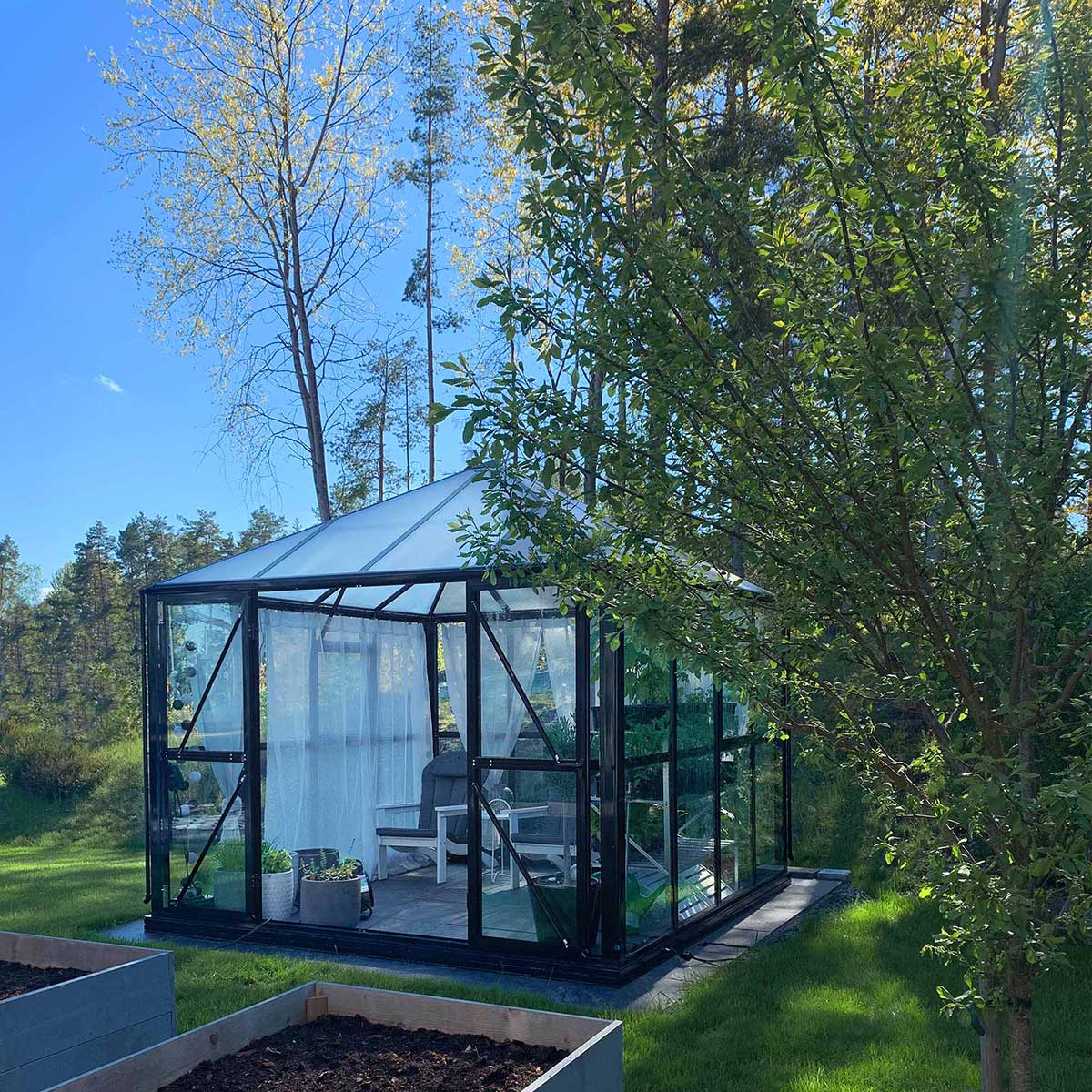 Drivhus Metalcraft 8,7 kvm Kvadrat