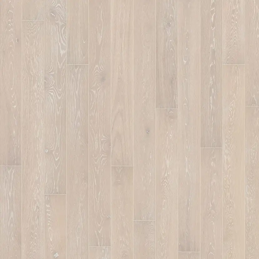 Parkett Kährs Nouveau Snow Hvit Mattlakk Børstet Eik 2266 mm 1-stav