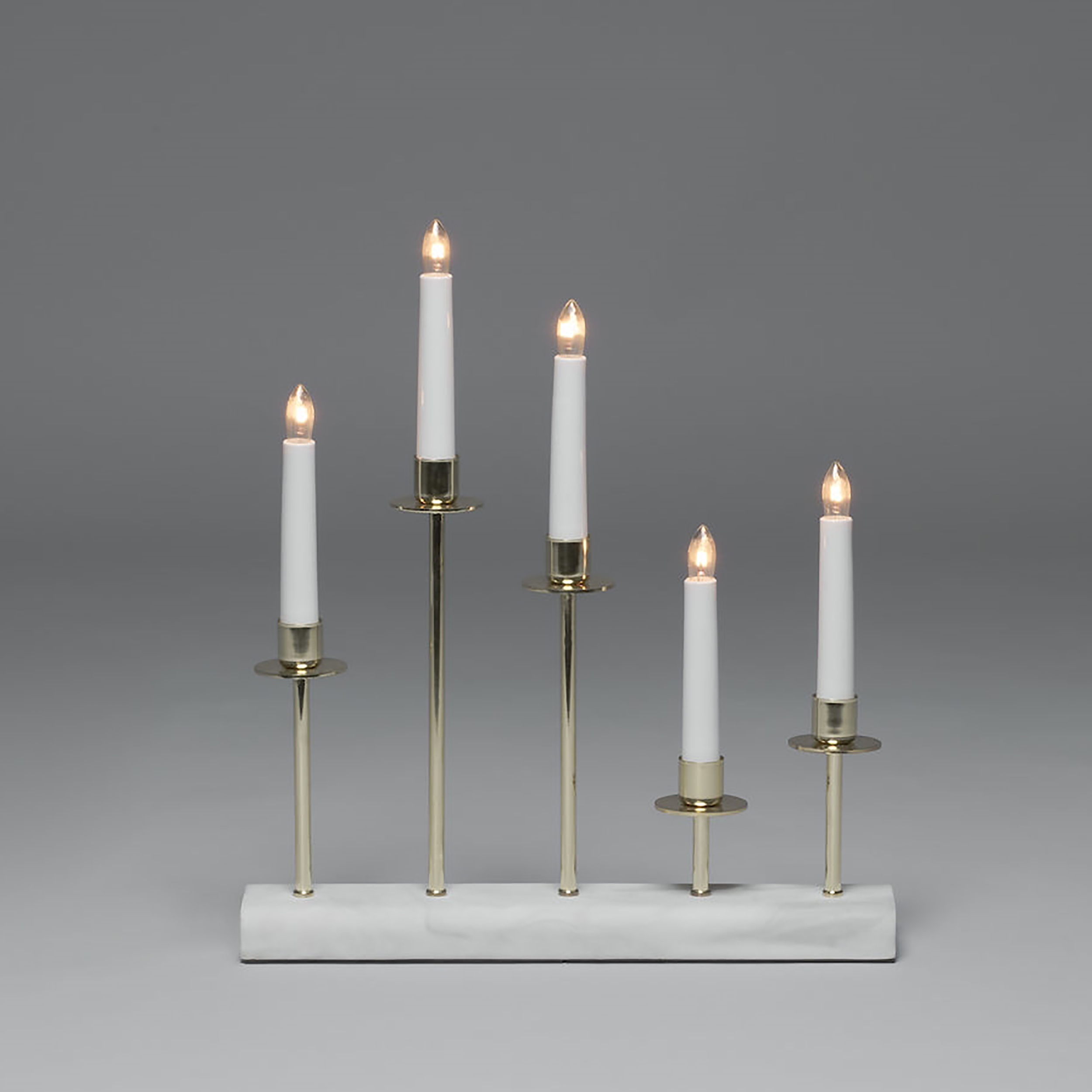 Adventstake Gnosjö Konstsmide 5L Metall med Marmorbase