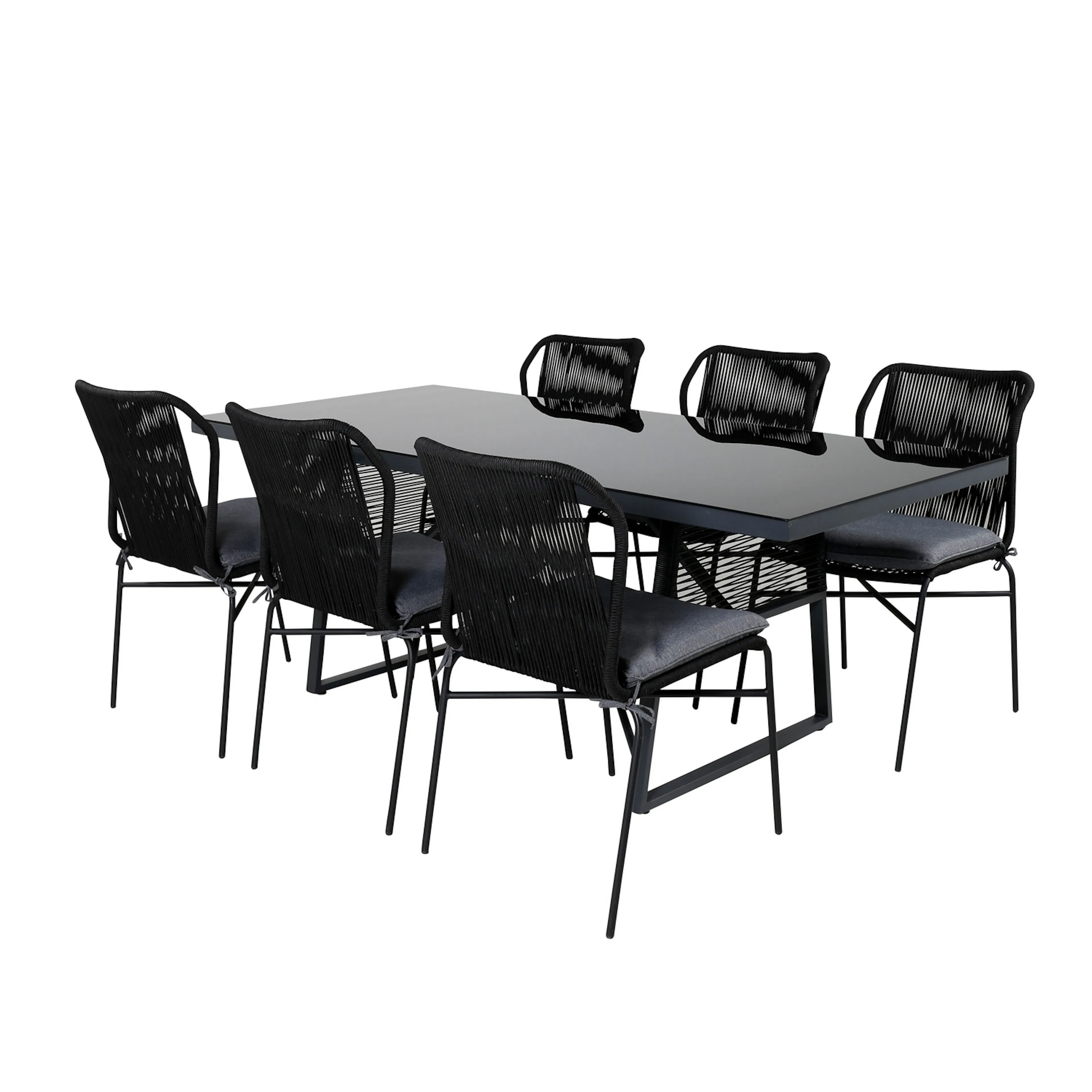 Spisegruppe Venture Home Douglas med 6 Jefferson Stablebare Spisestoler