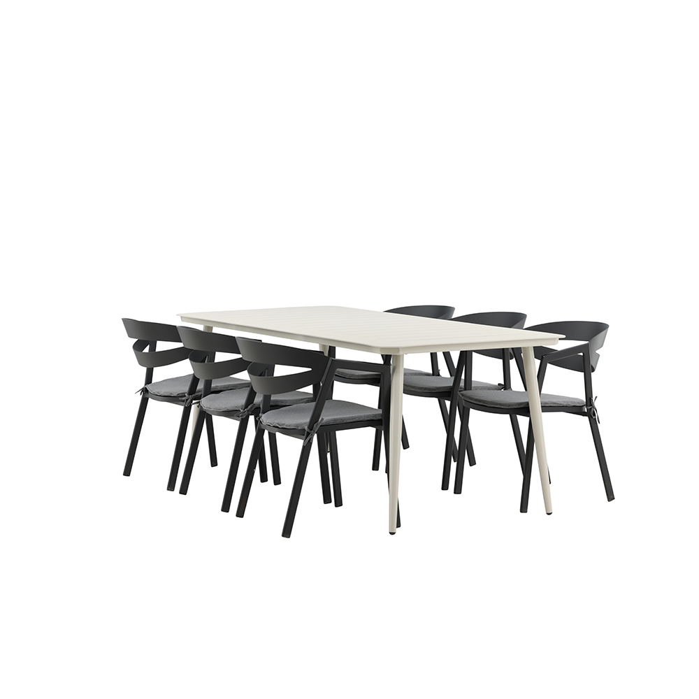 Spisegruppe Venture Home Lina med 6 Slit Stoler