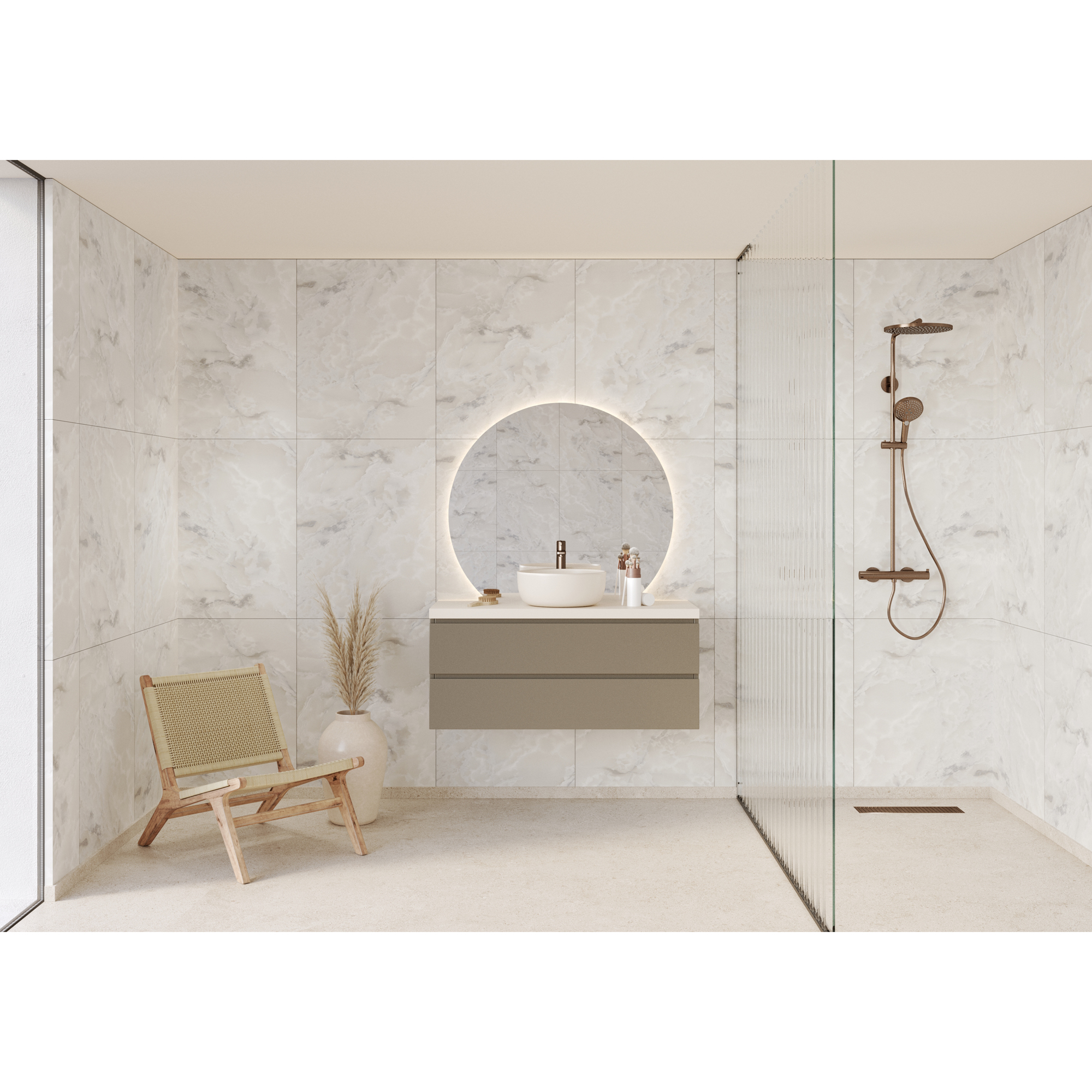 Baderomspanel Fibo 4023-M6080 Arctic Onyx