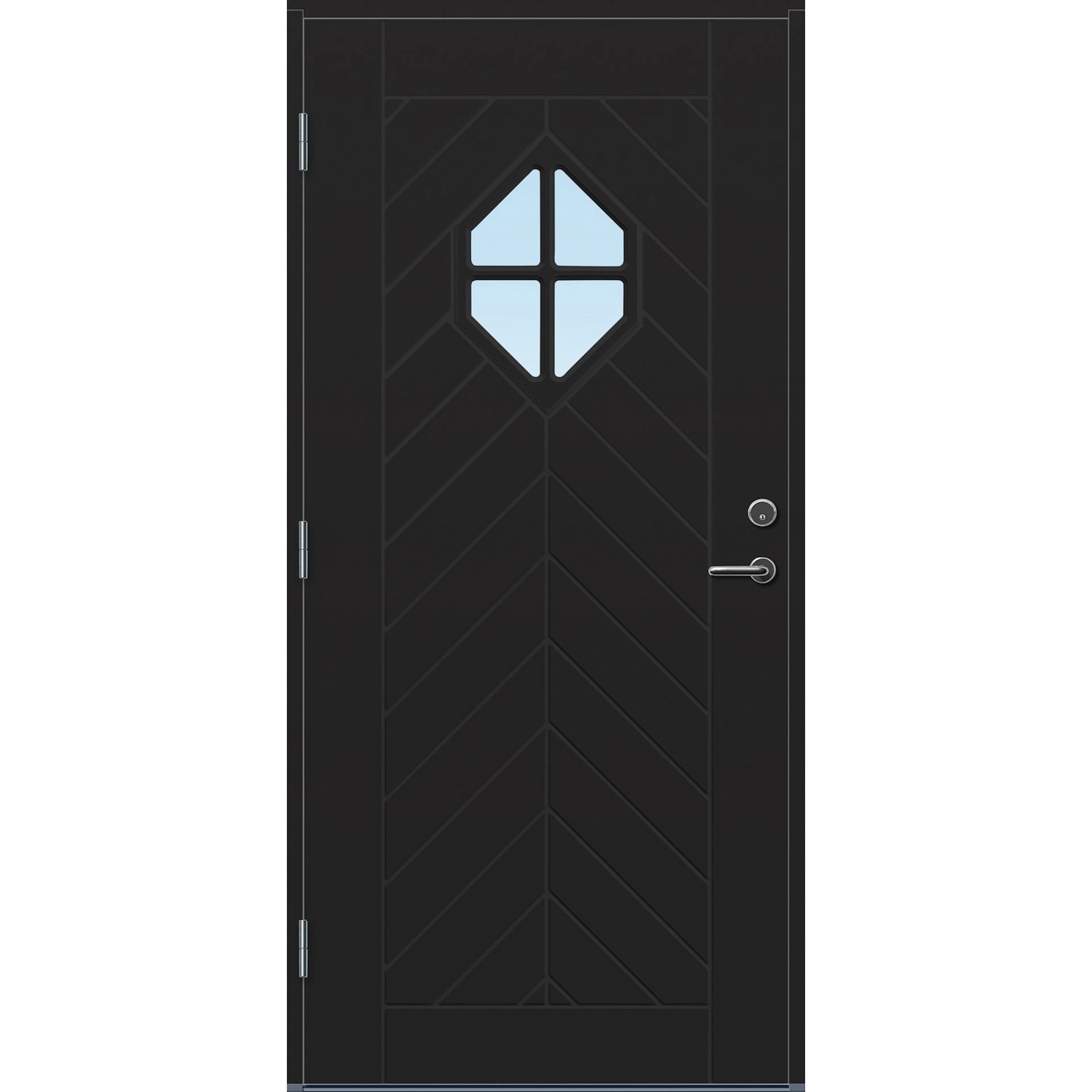 DØR YD NOREFJELL 9X20V DEMP SORT BxH: 90x200 cm, Venstre, NCS S-8500-N, Dempet Sort