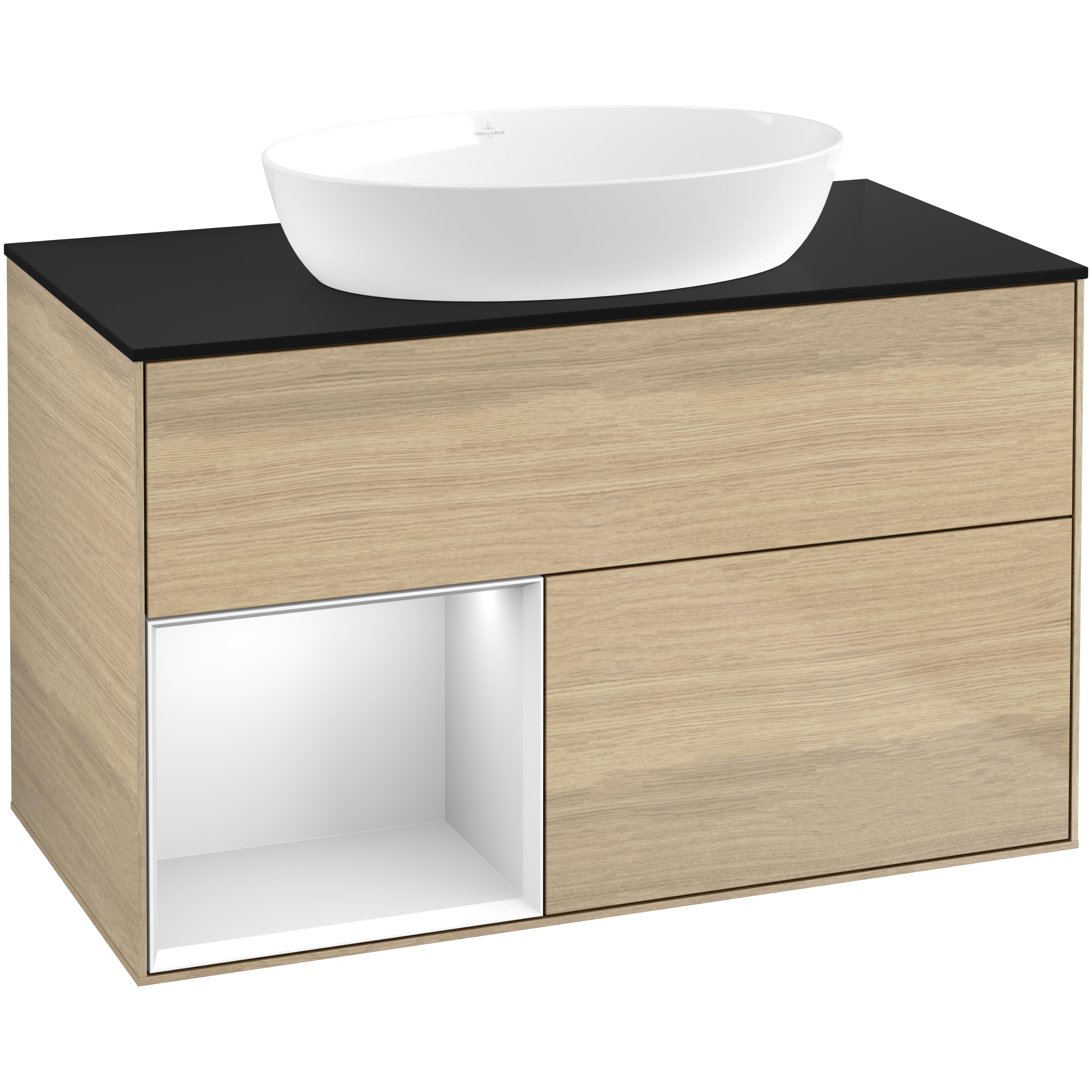 Tv&auml;ttst&auml;llssk&aring;p Villeroy & Boch Finion med 2 L&aring;dor Hylla och B&auml;nkskiva f&ouml;r Frist&aring;ende Tv&auml;ttst&auml;ll fr&aring;n Artis & Collaro