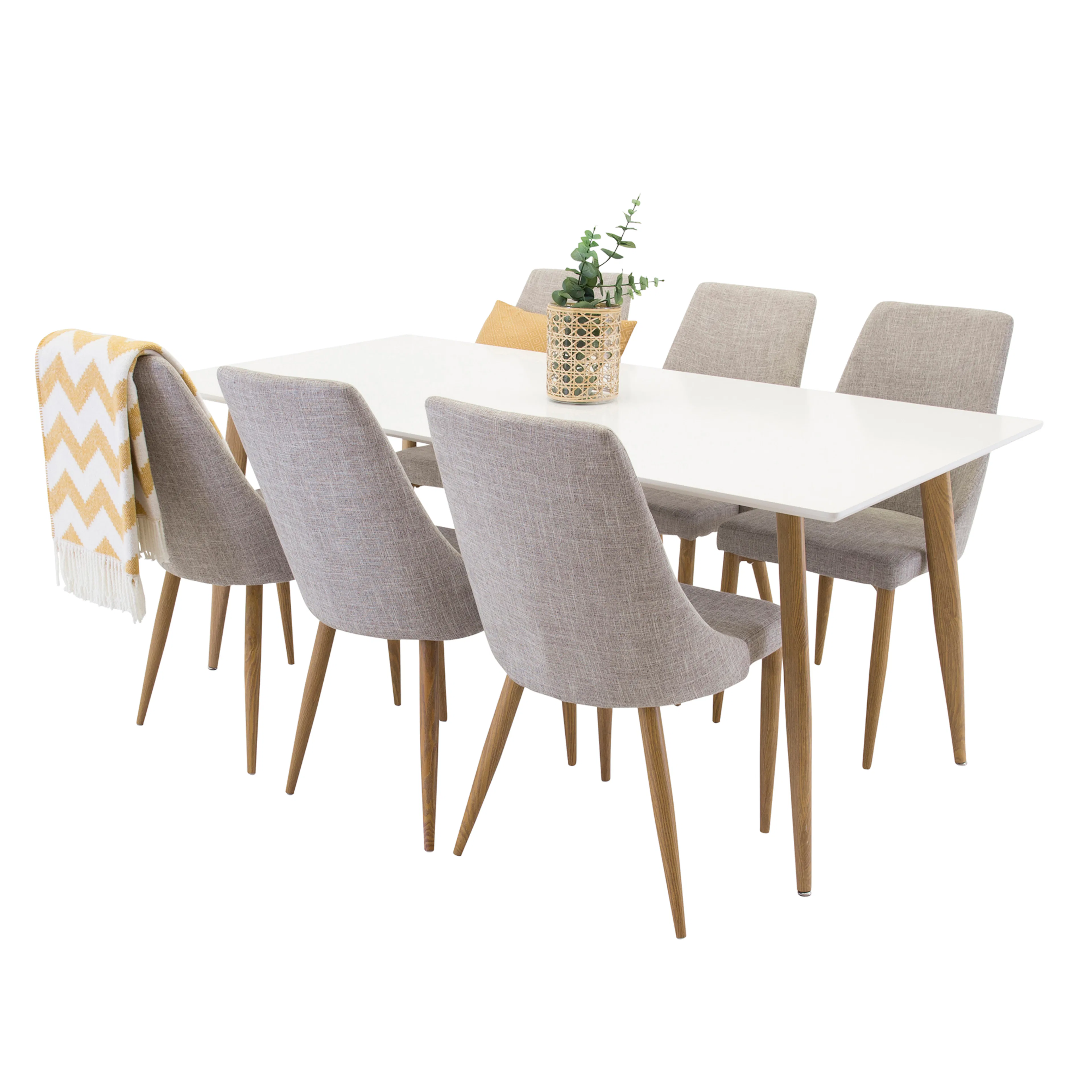 Spisegruppe Venture Home Pobbie med 6 Laura Stoler