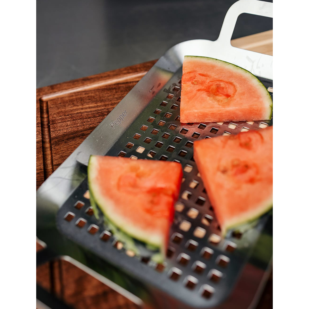 Grillbrett Pepper Rustfritt Stål 35x19x5 cm