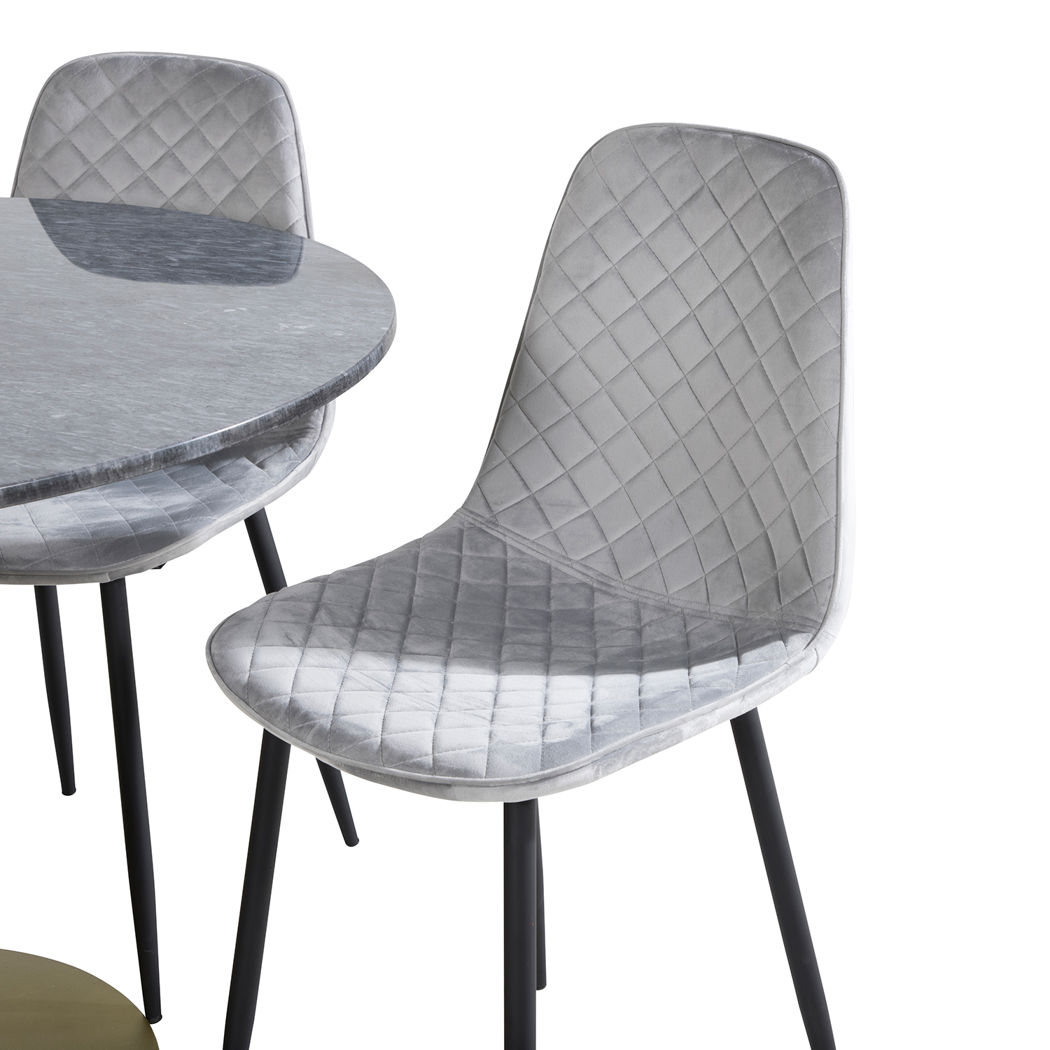 Spisegruppe Venture Home Estelle med 4 Phoi Stoler Fløyel