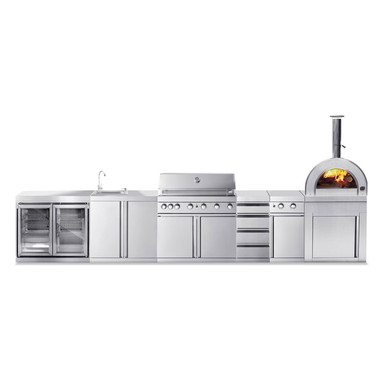 Frittstående Utekjøkken Myoutdoorkitchen Stainless Collection Kansas
