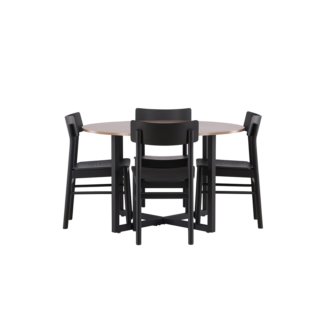 Spisegruppe Venture Home Durango Ø120 cm med 4st Montros Spisestoler