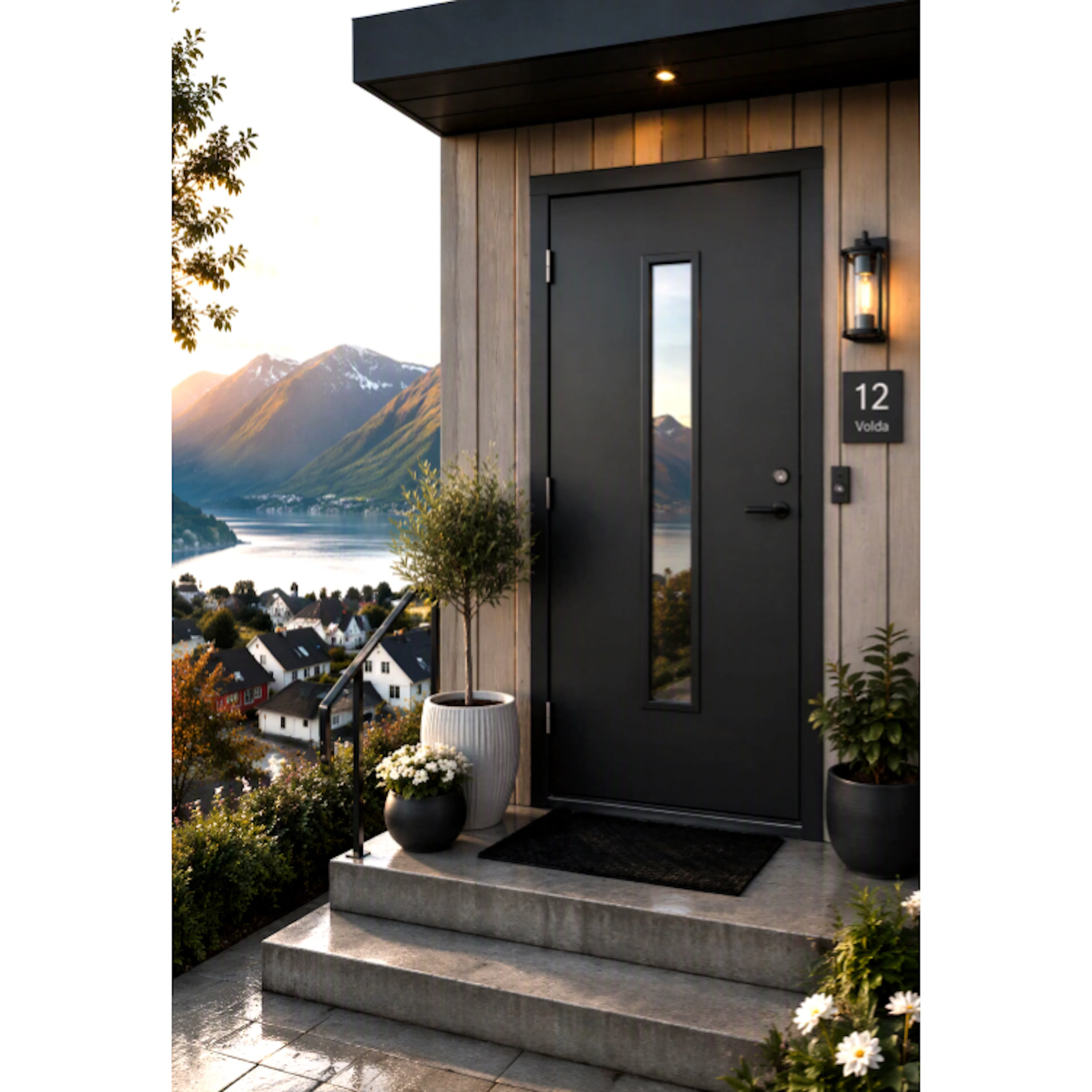 Ytterdør Fjorddøren Voldsfjord Klarglass