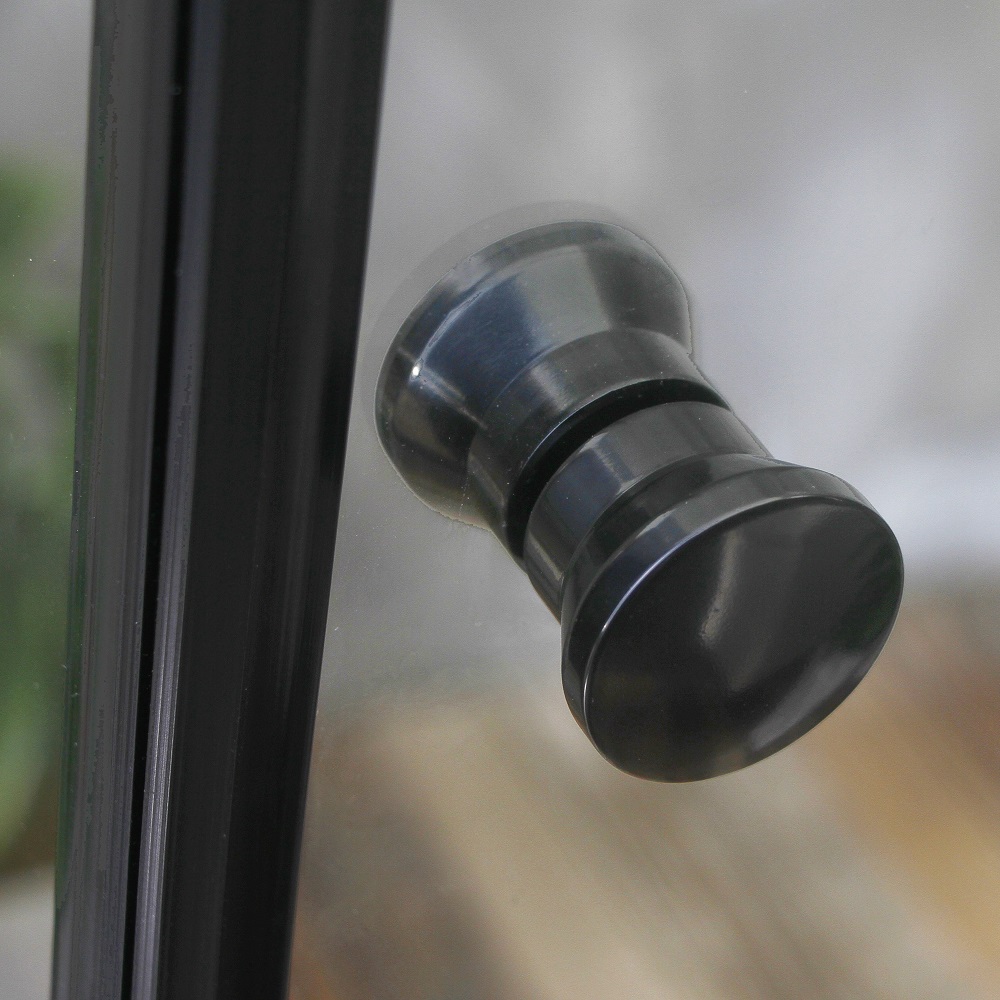 Duschhörn Bathlife Mångsidig Rak Dörr + Rak Dörr Svart