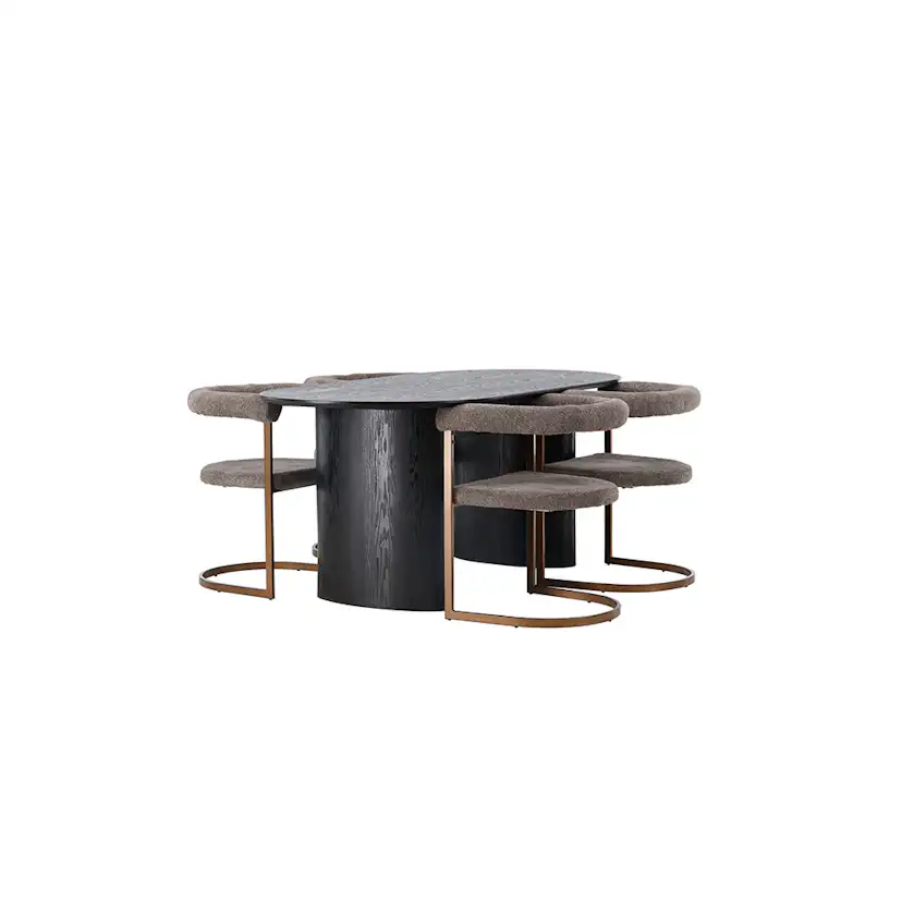 Spisegruppe Venture Home Isolde med 4 Morning Stoler