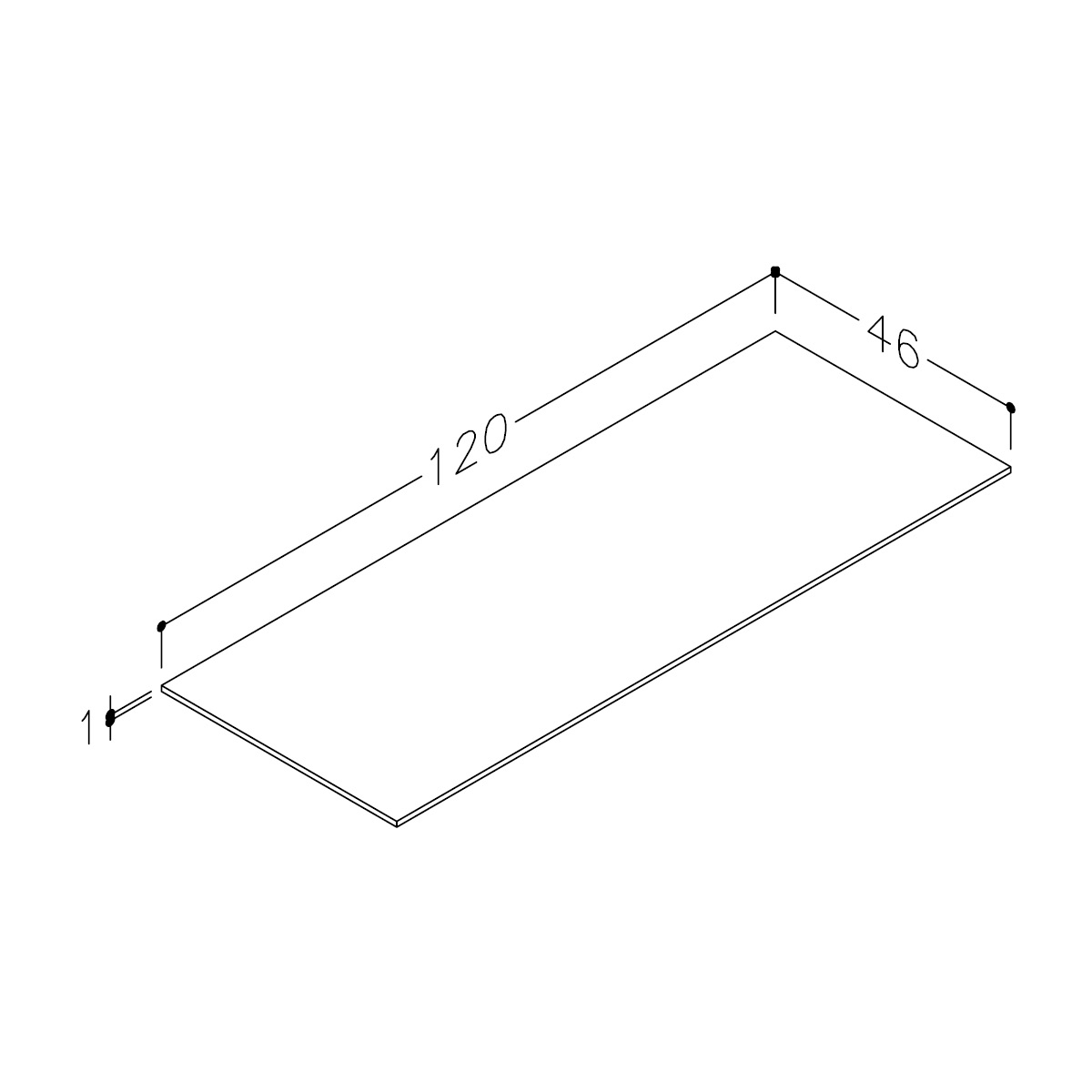 Benkeplate Korsbakken HPL