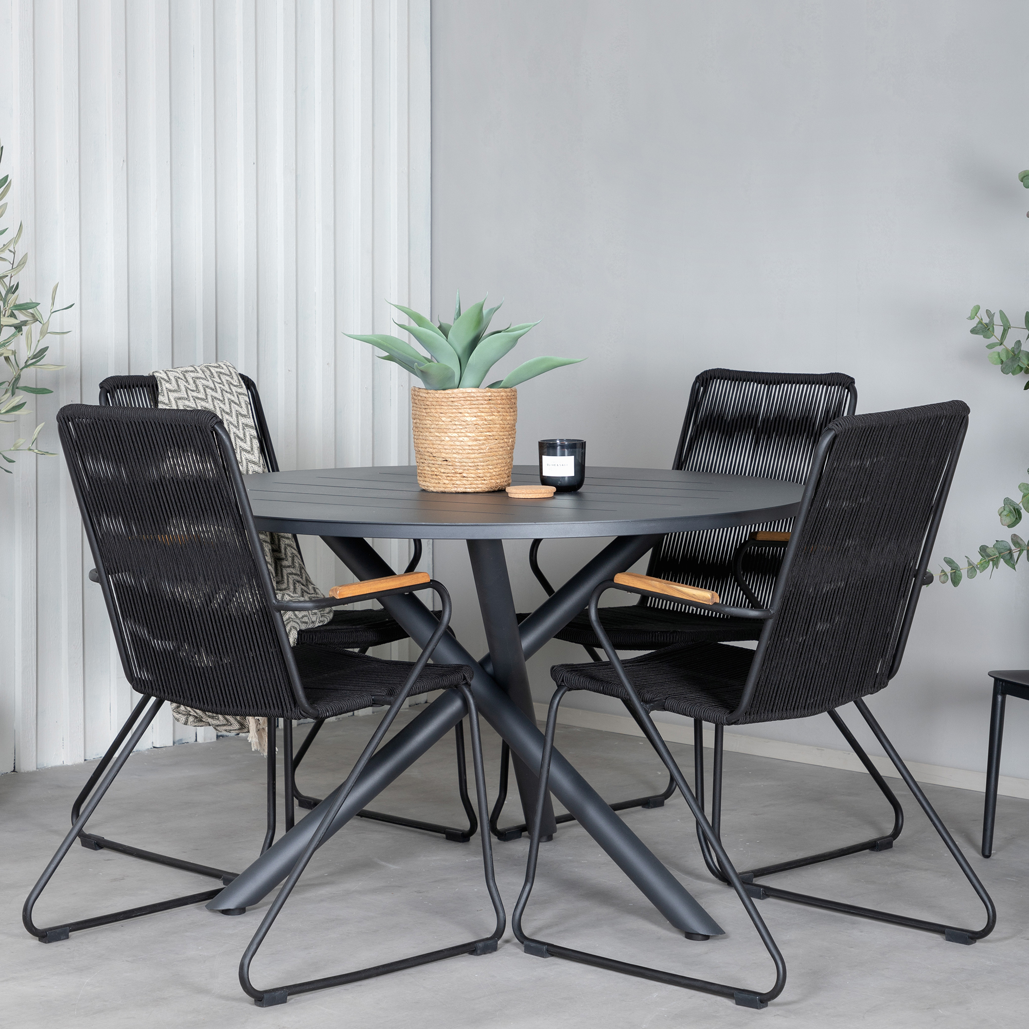 Spisegruppe Venture Home Ande med 4 Boy Spisestoler