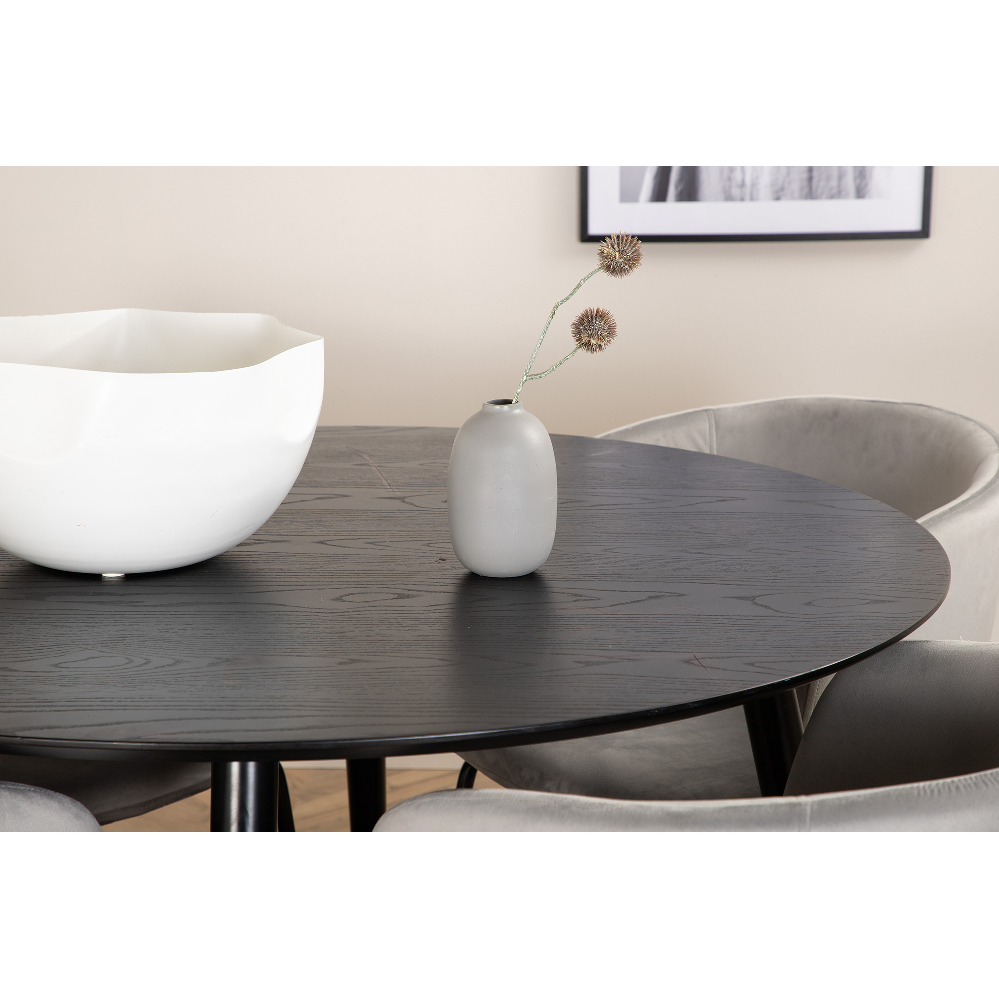Spisegruppe Venture Home Dipp Ø115 cm med 4 Berit Stoler