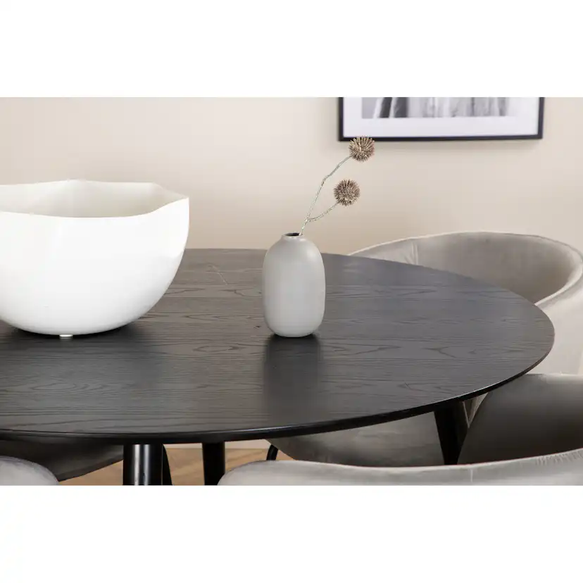 Spisegruppe Venture Home Dipp Ø115 cm med 4 Berit Stoler