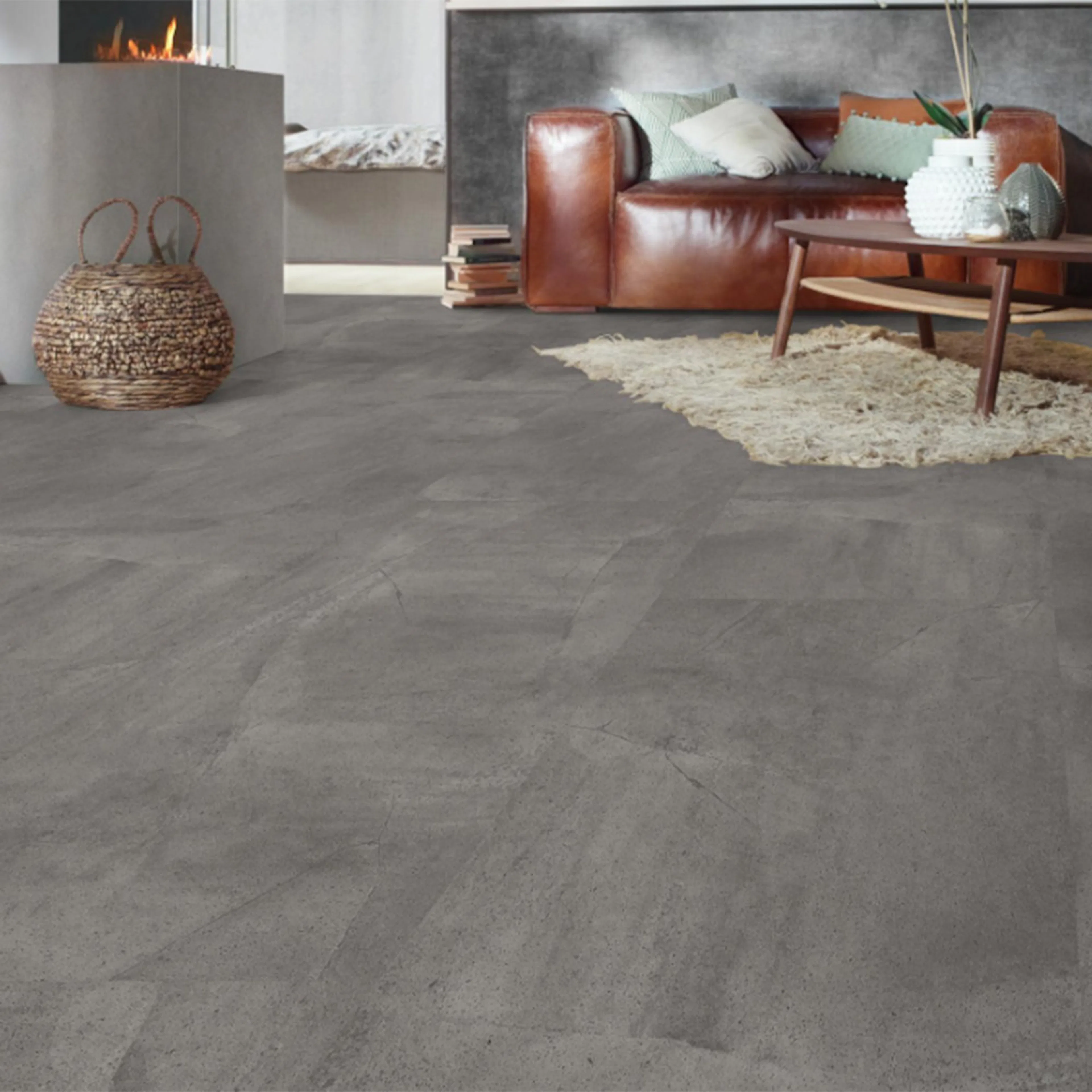 Vinylgolv Floorit Concrete Grey Click