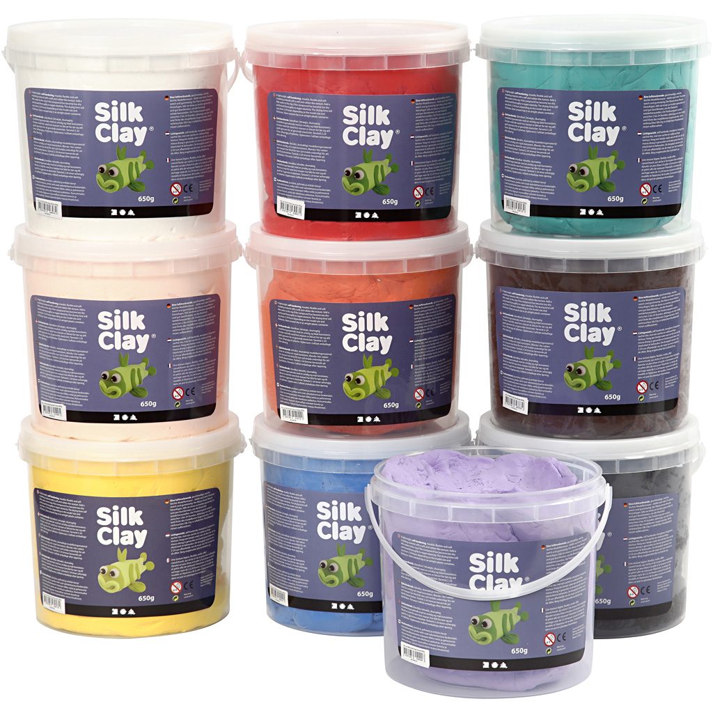 Silk Clay Creativ Company Ass Farger 10x650 g/1 Pk
