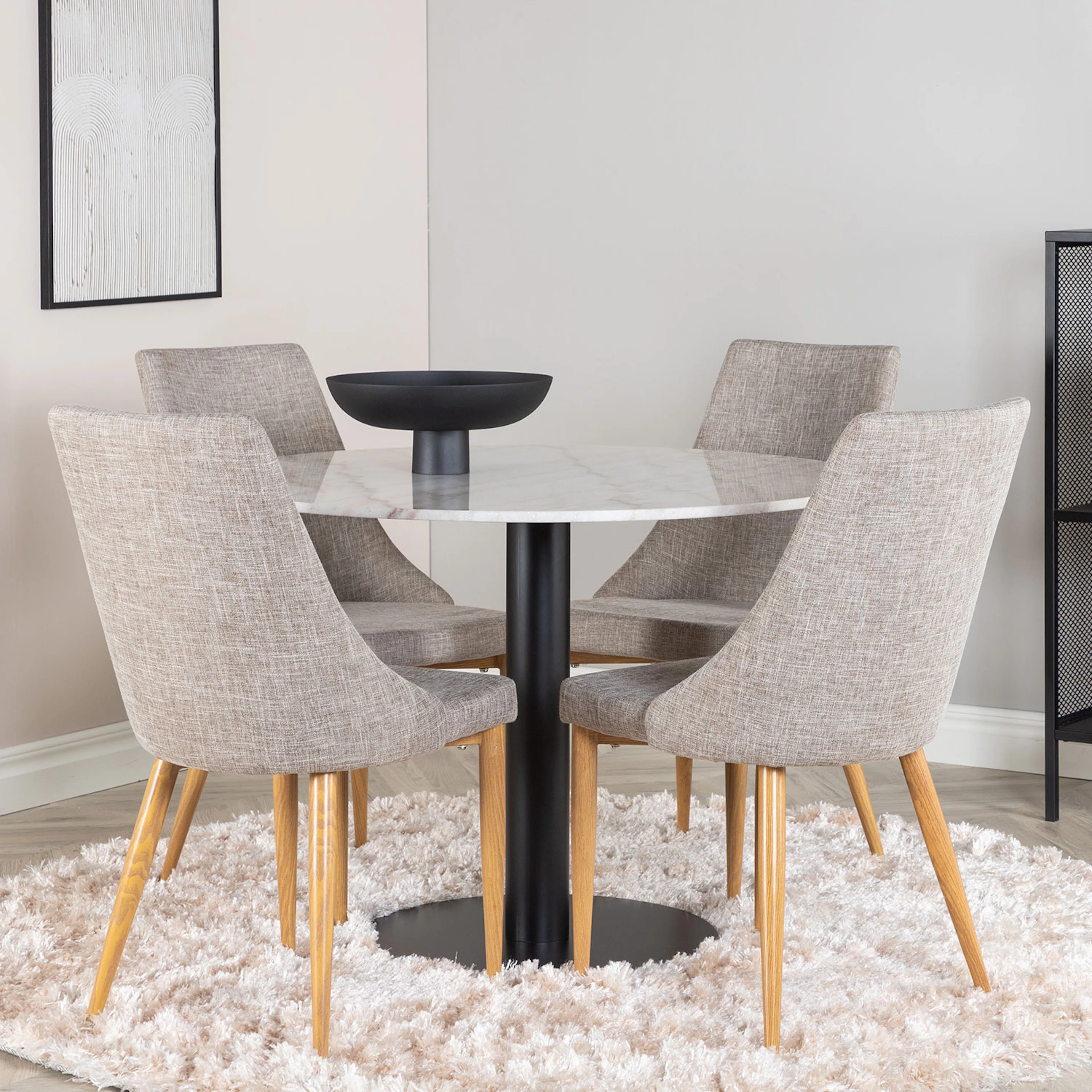 Spisegruppe Venture Home Estelle med 4 Leone Stoler