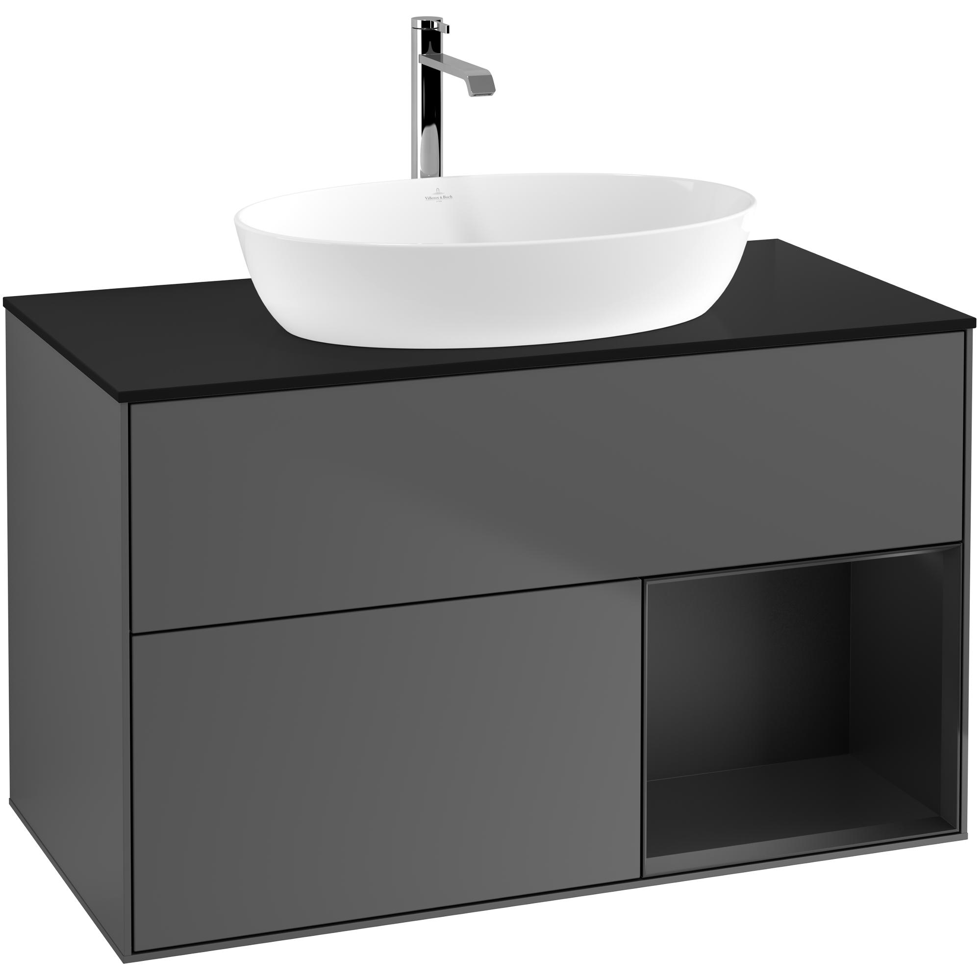 Tvättställsskåp Villeroy & Boch Finion med 2 Lådor Hylla och Bänkskiva för Fristående Tvättställ från Artis & Collaro | badrum - badrumsmobler - tvattstallsskap-och-kommod | KakelKungen