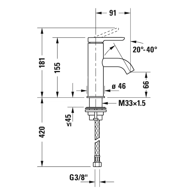 Servantbatteri Duravit C.1