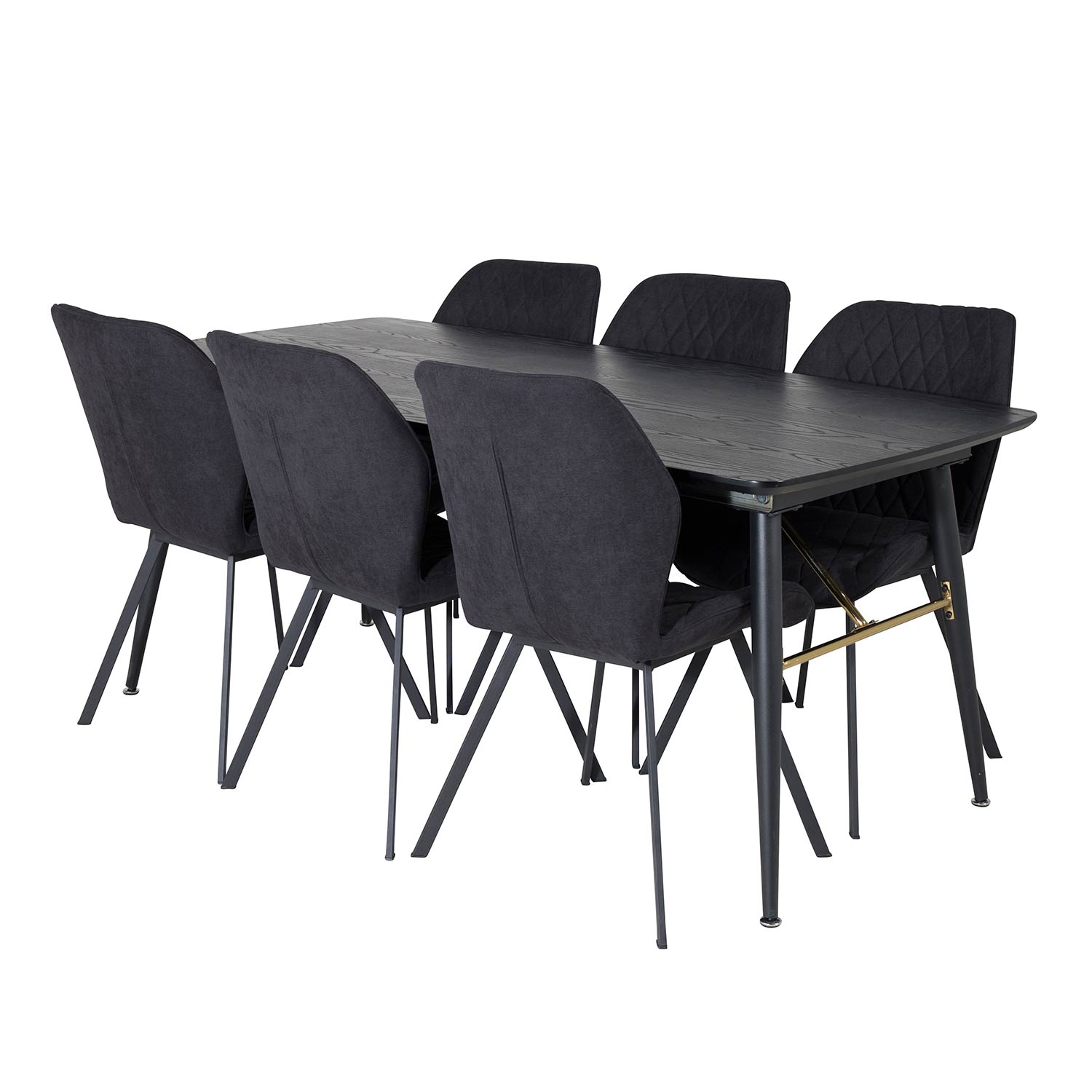 Spisegruppe Venture Home Gold med 6 Gemma Stoler