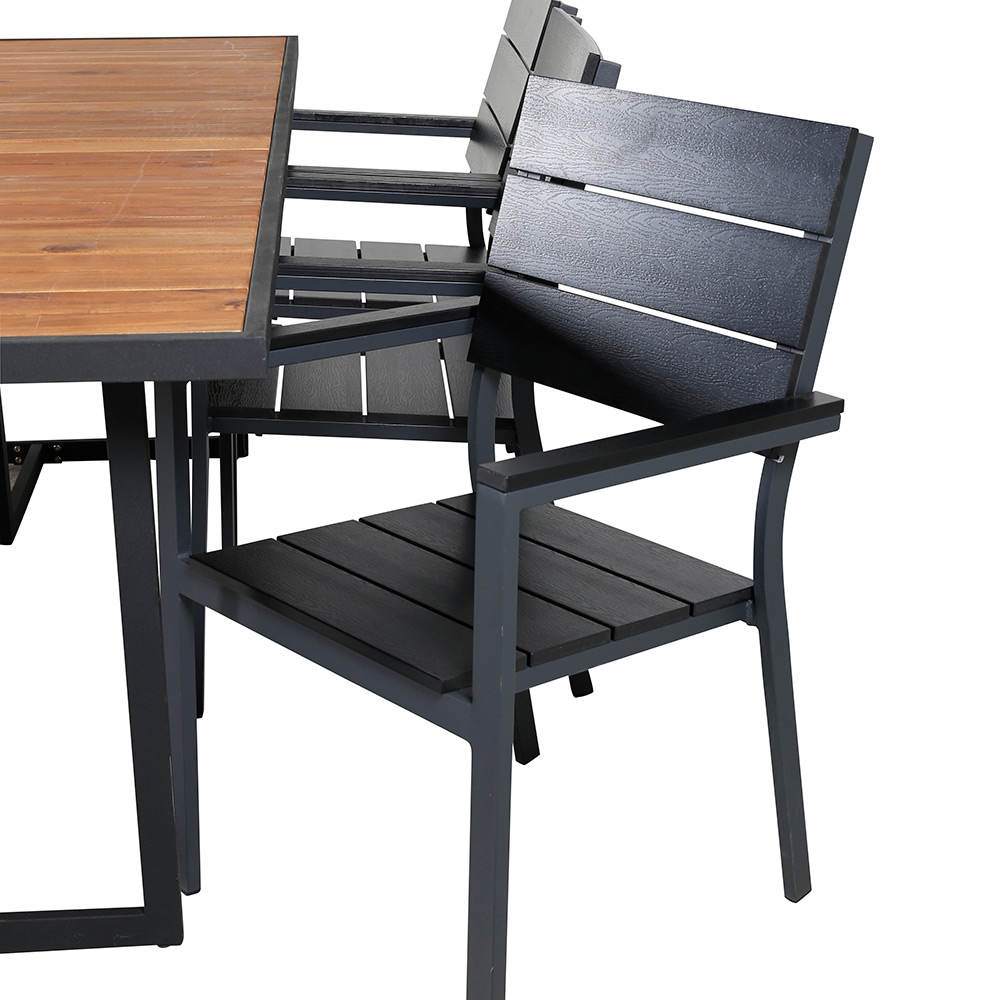 Spisegruppe Venture Home King med 6 Lede Stablebare Spisestoler
