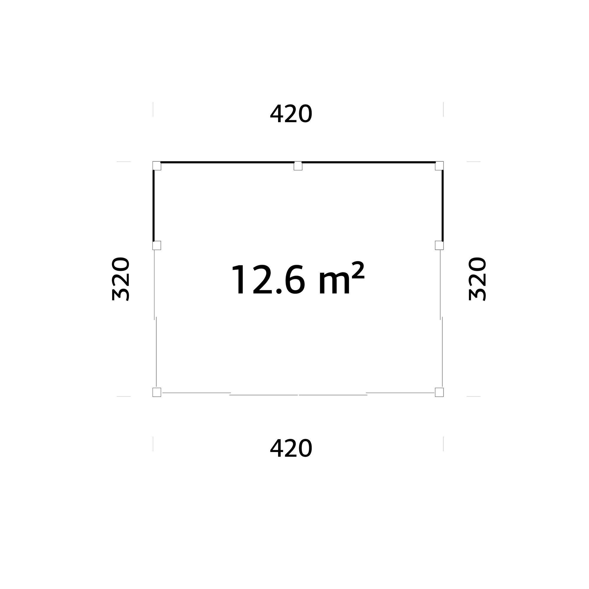 Hagestue Palmako Serena 13,4 m² Set 1 Slide (inv. 12,6 m²)