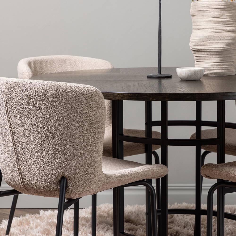 Spisegruppe Venture Home Copenhagen Ø 115 cm med 4 Modesto Stoler