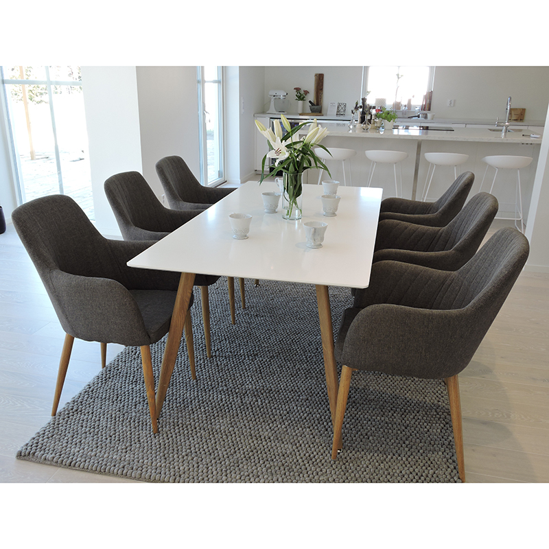 Spisegruppe Venture Home Pelle Casper med 6 Stoler