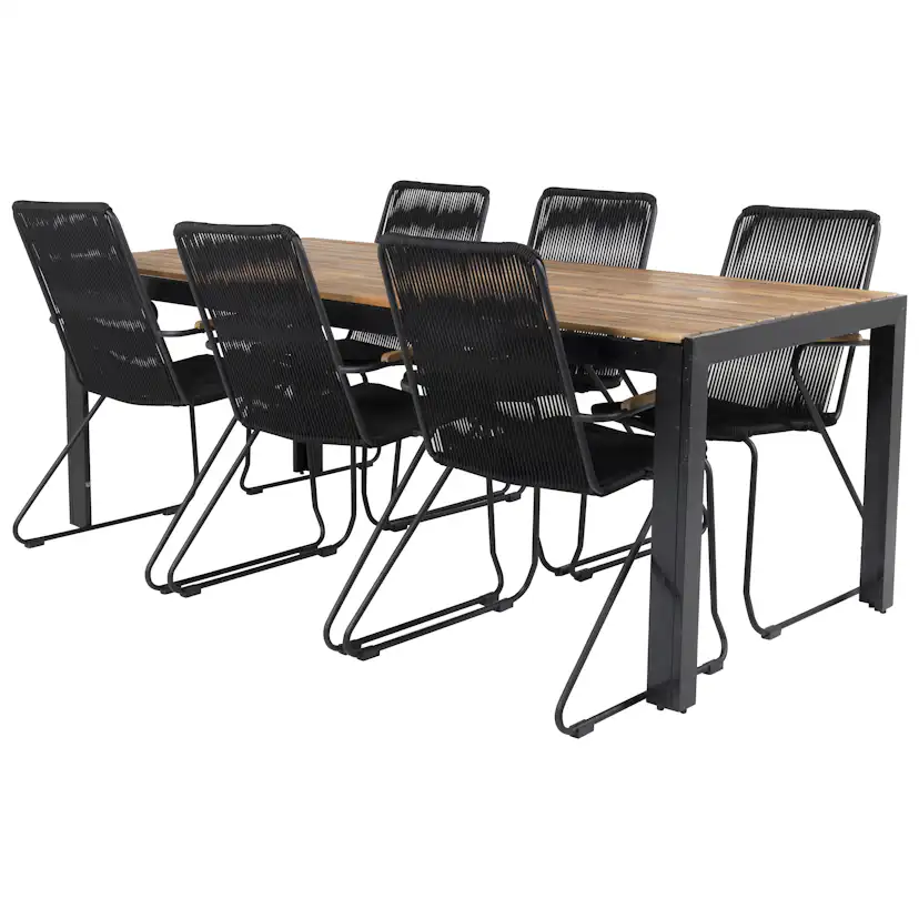 Spisegruppe Venture Home Berfin med 6 Lenestoler