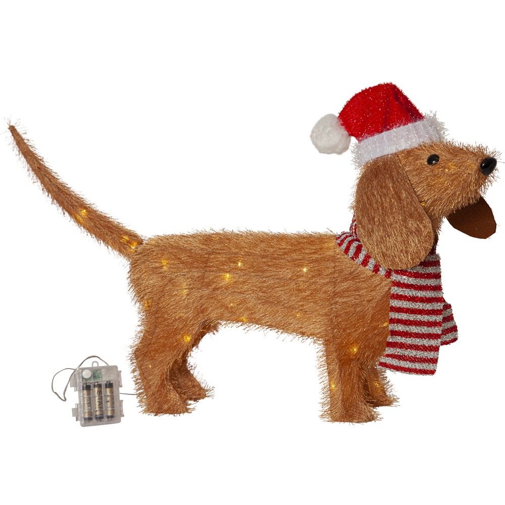 Utendørsdekorasjon Star Trading Tecidy Hund 42 cm B/O