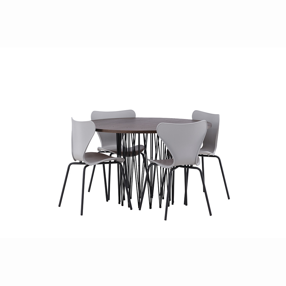 Spisegruppe furniture/fashion Stone med 4 Estes Stoler