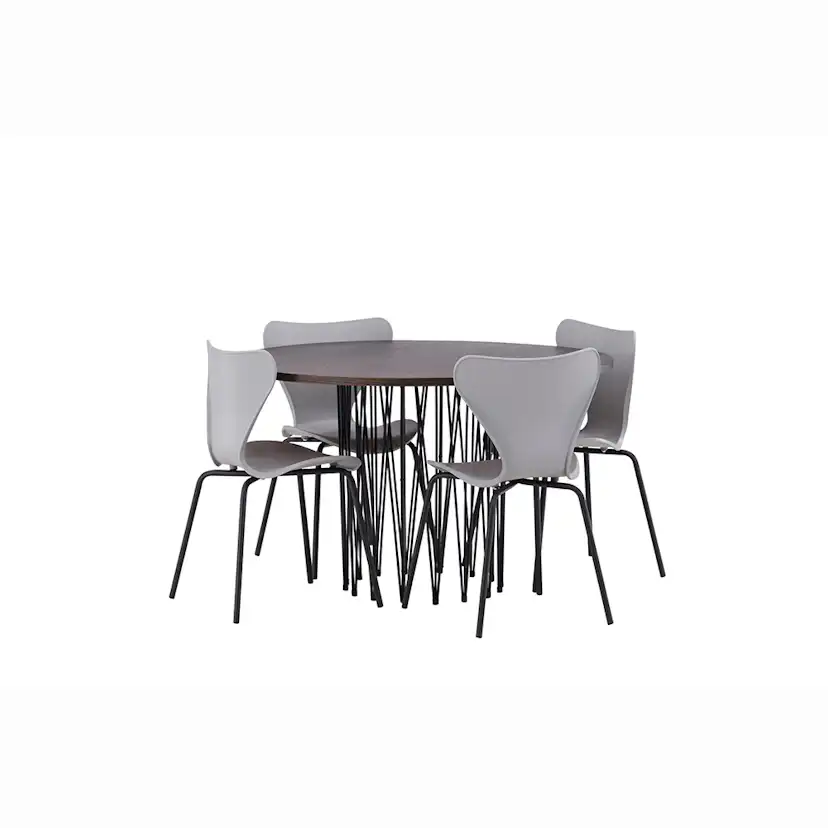 Spisegruppe furniture/fashion Stone med 4 Estes Stoler