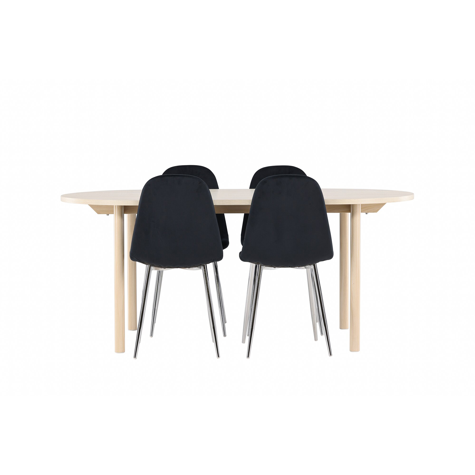 Spisegruppe Venture Home Andy 180 med 4 stk Polar Stoler Fløyel