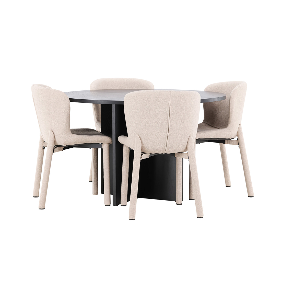 Spisegruppe Venture Home Strada Ø120 cm med 4st Astoria Spisestoler