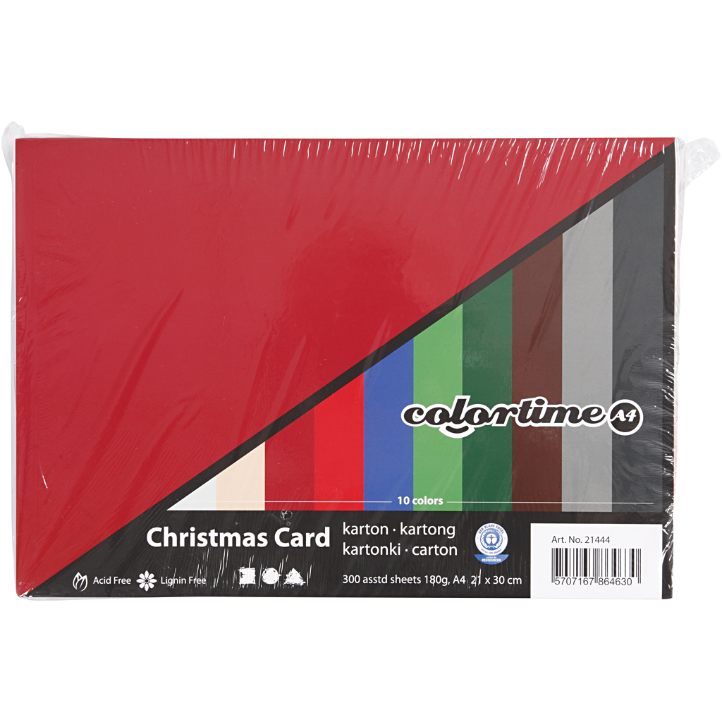 Julekartong Creativ Company Ass Farger A4 210x297 mm 1 Pk